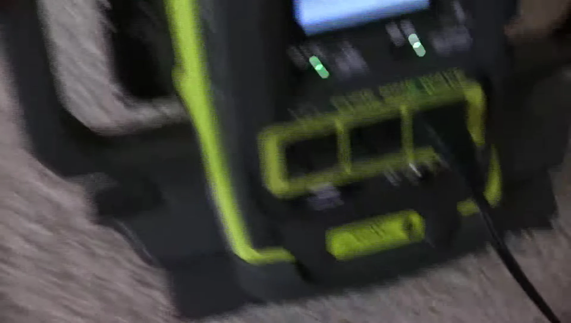 Close-up of the power station's outlets