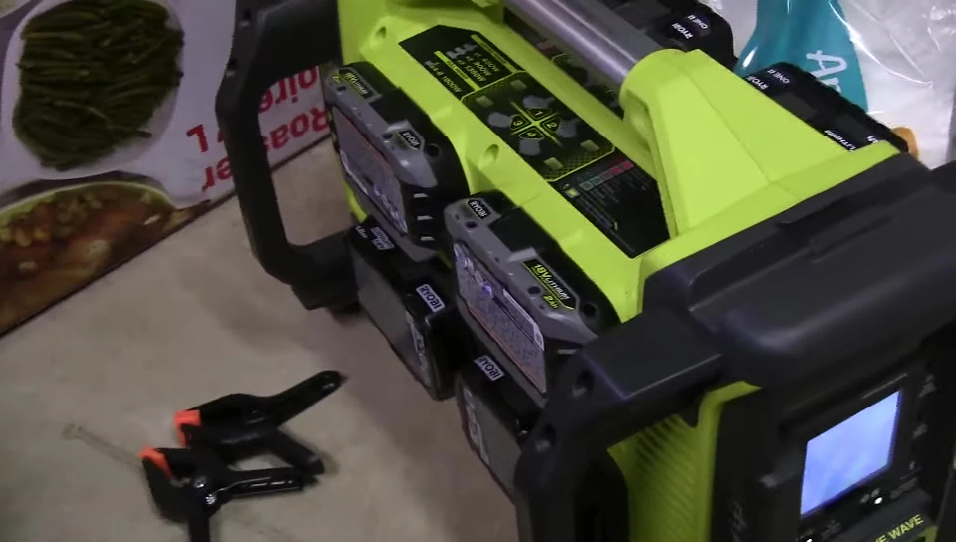 Final shot of the Ryobi power station and batteries