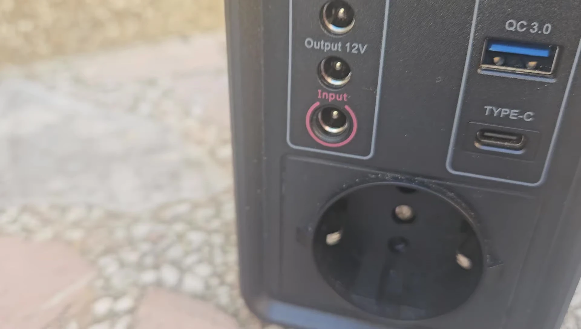 The power station's various input and output ports.