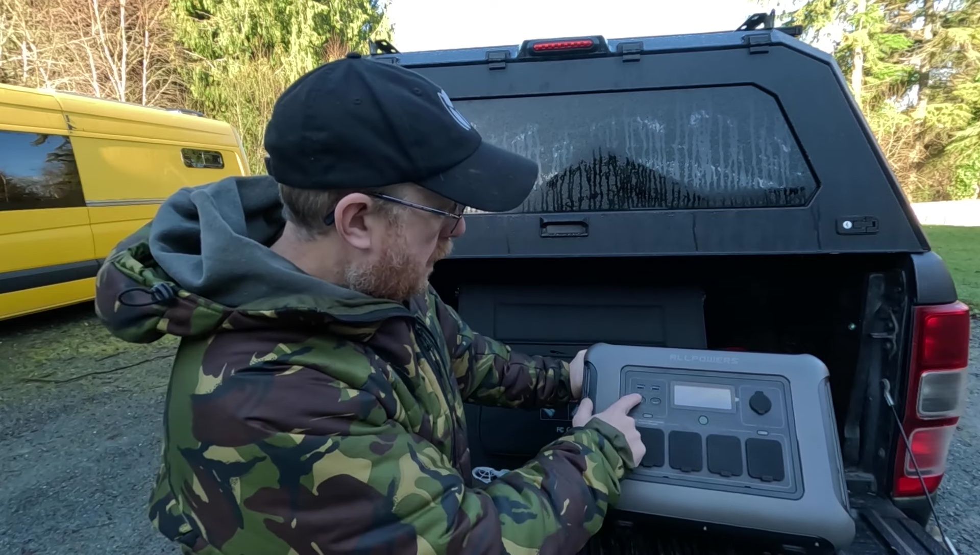 Close-up view of the ALLPOWERS R1500 ports and outlets.