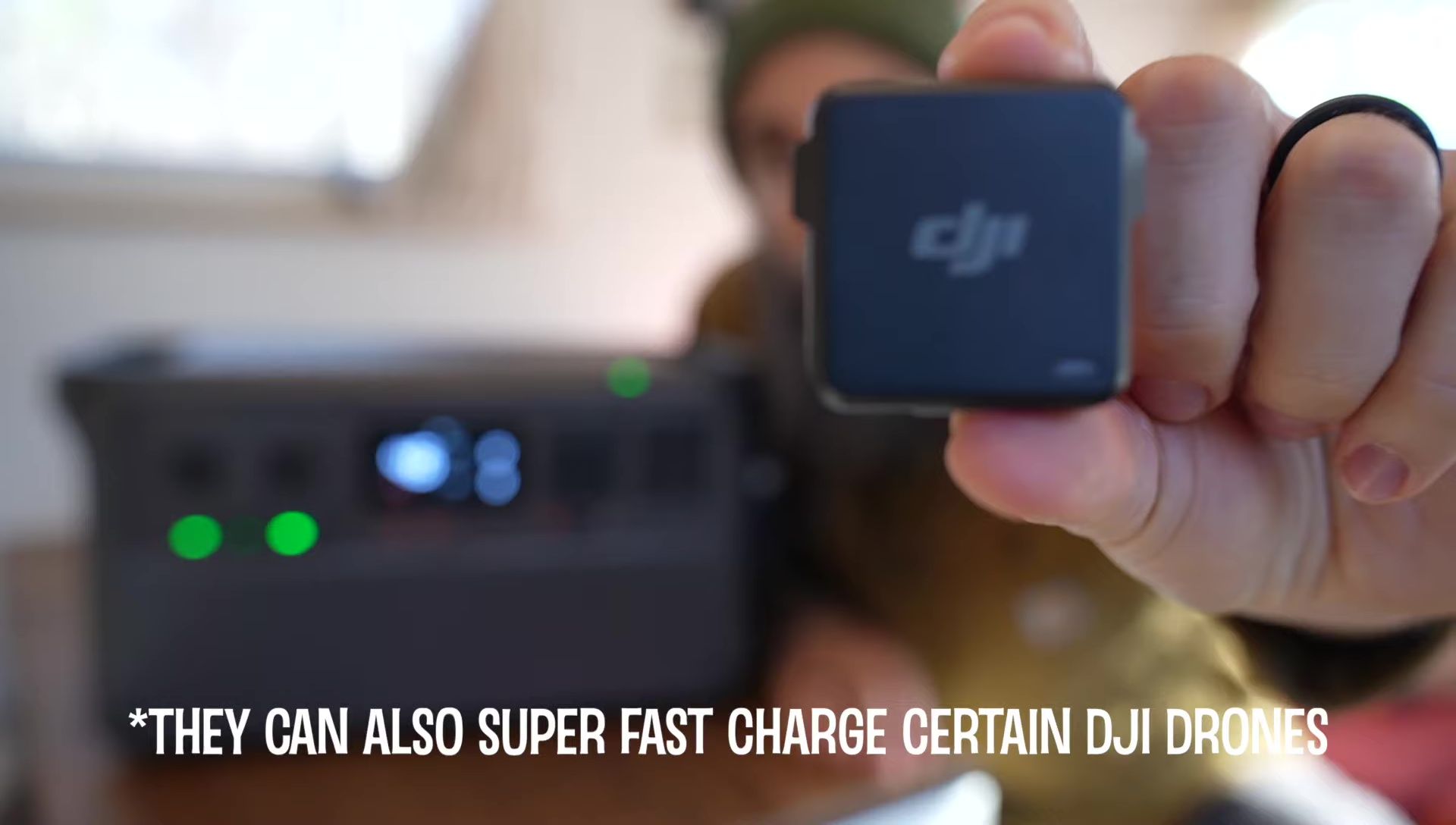 The DJI Power Dongle being connected to the DJI Power 1000.