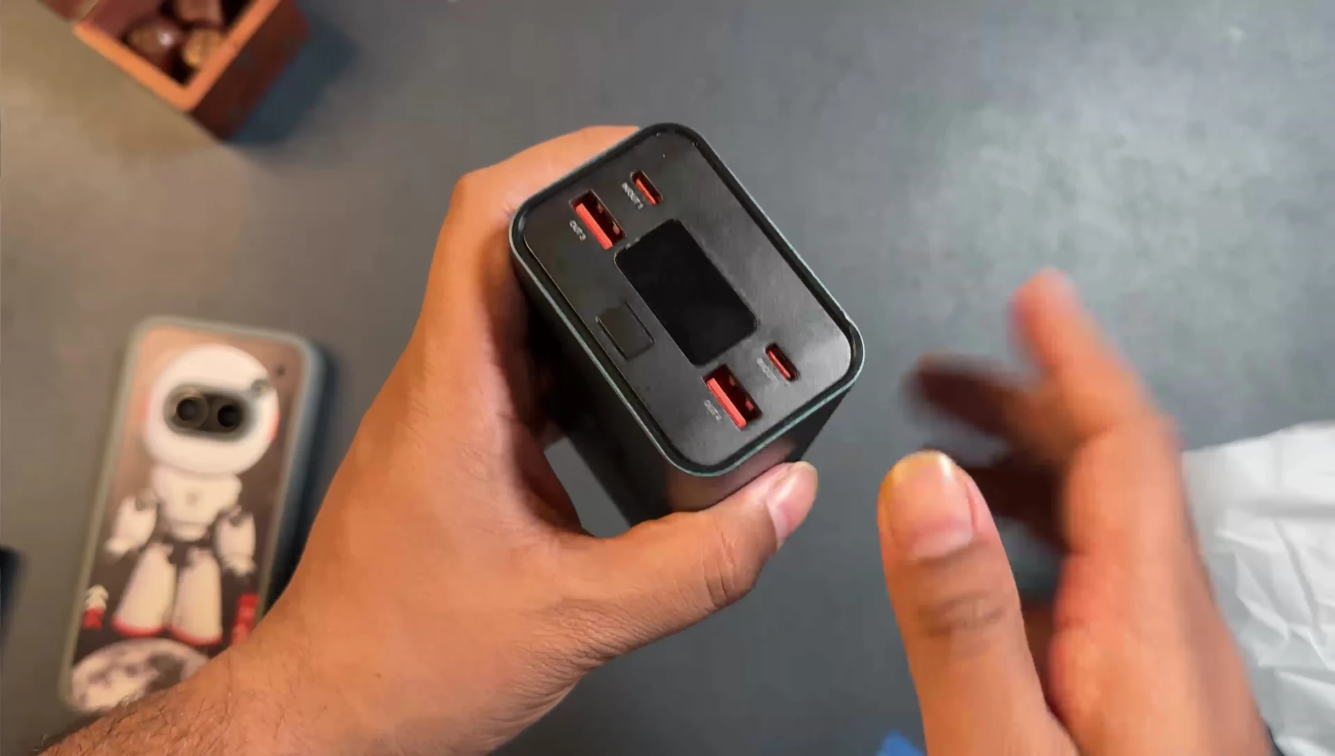 Close-up of the boAt pb600 power bank