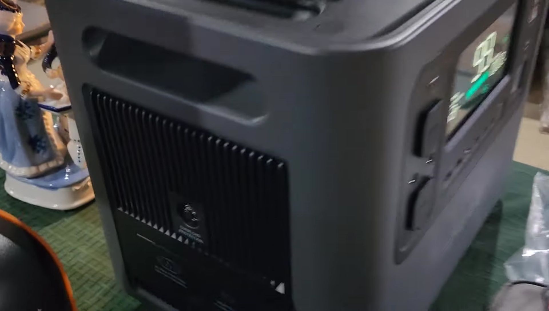 Close-up of the AFERIY power station's cooling fans.