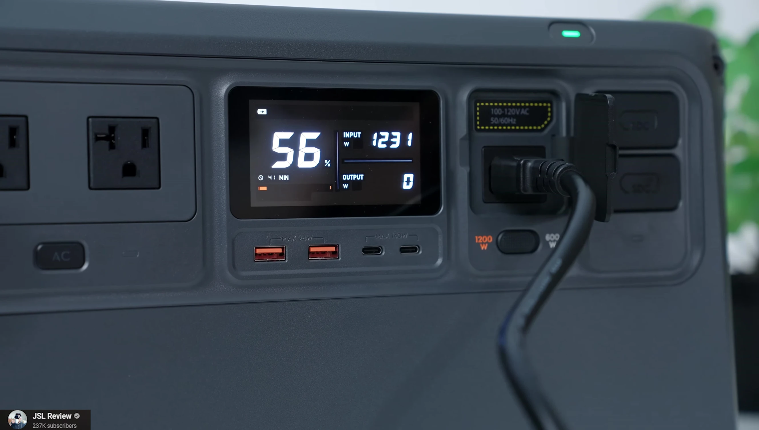 The charging port of the DJI Power 1000.