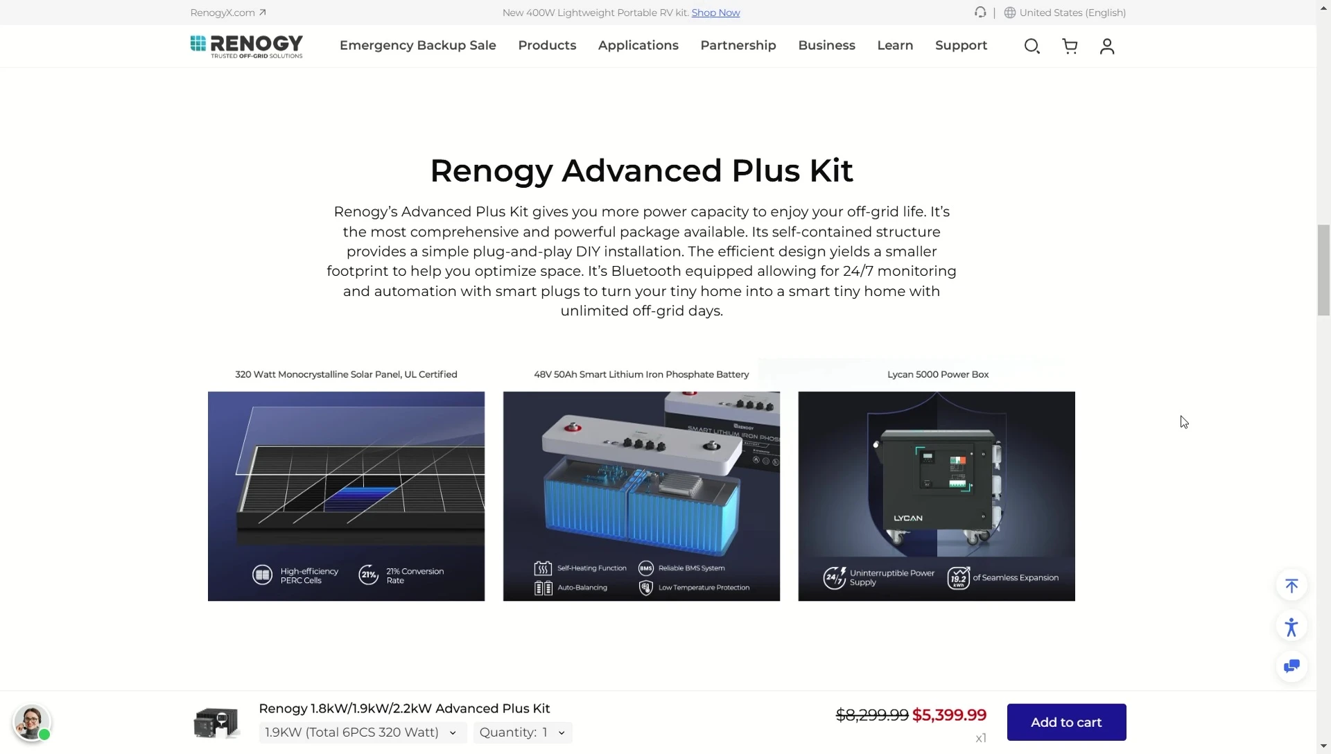 Close-up shot of the solar panels