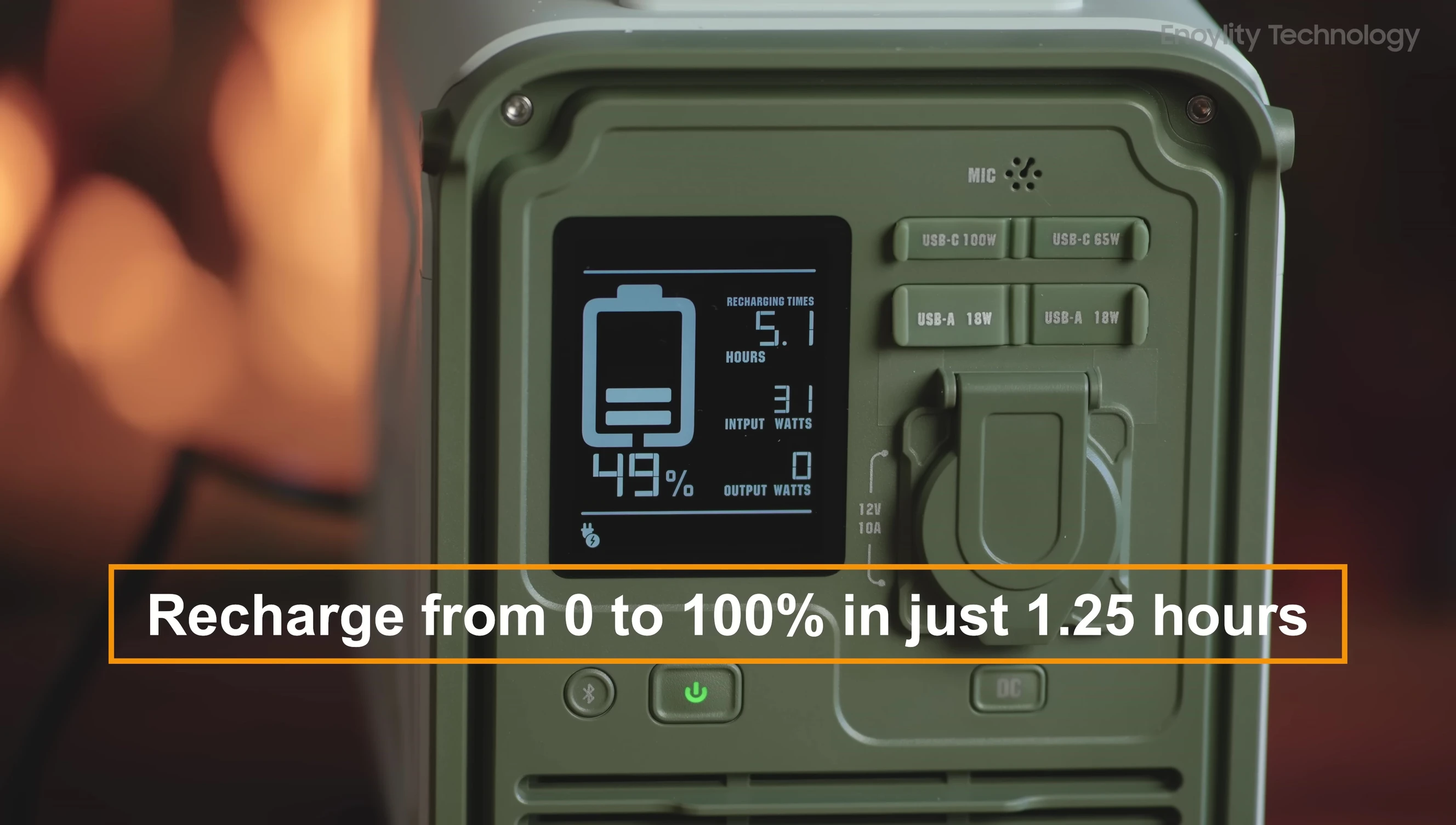 Charging speed using AC adapter