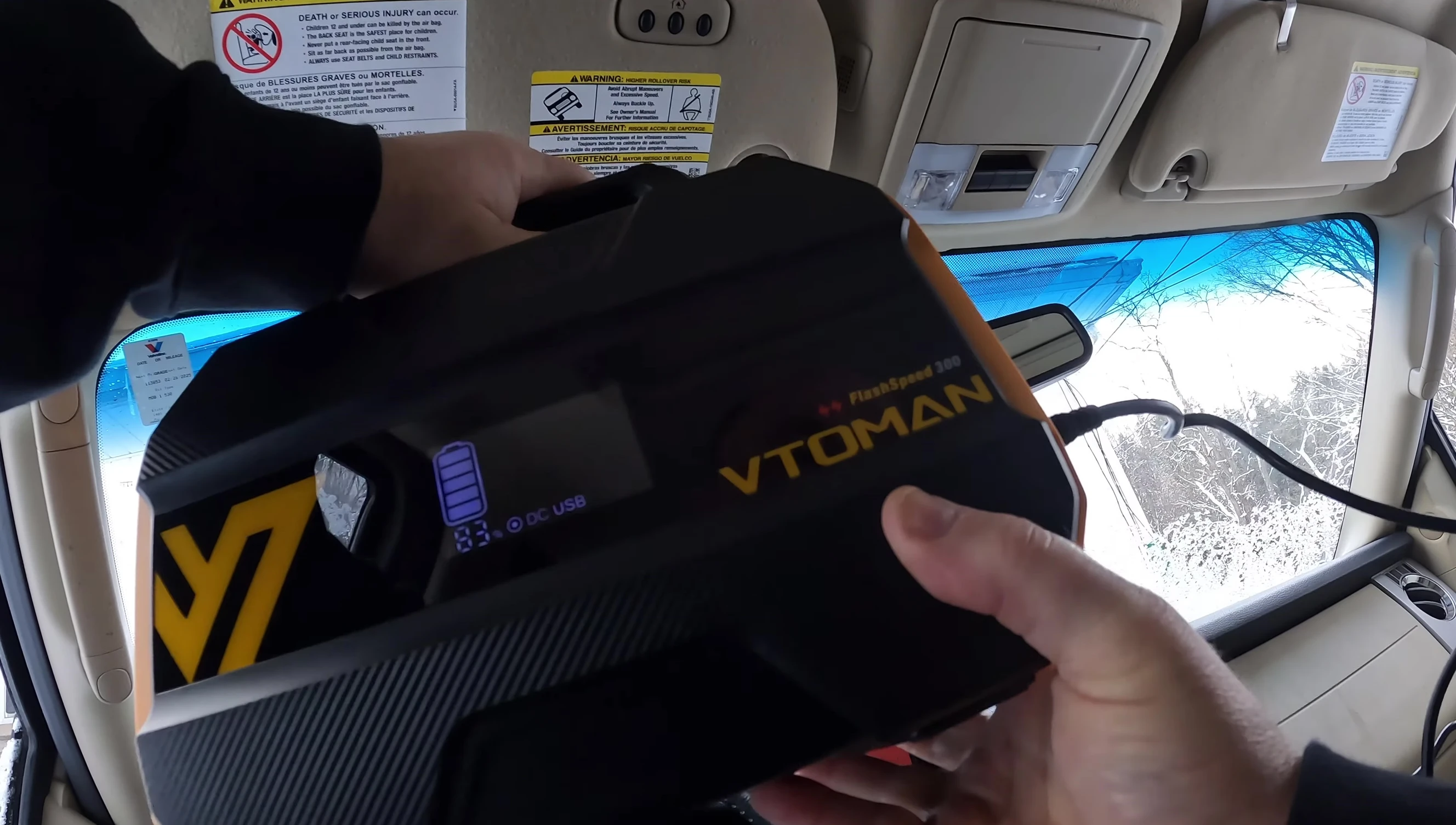 Charging via car cigarette lighter adapter