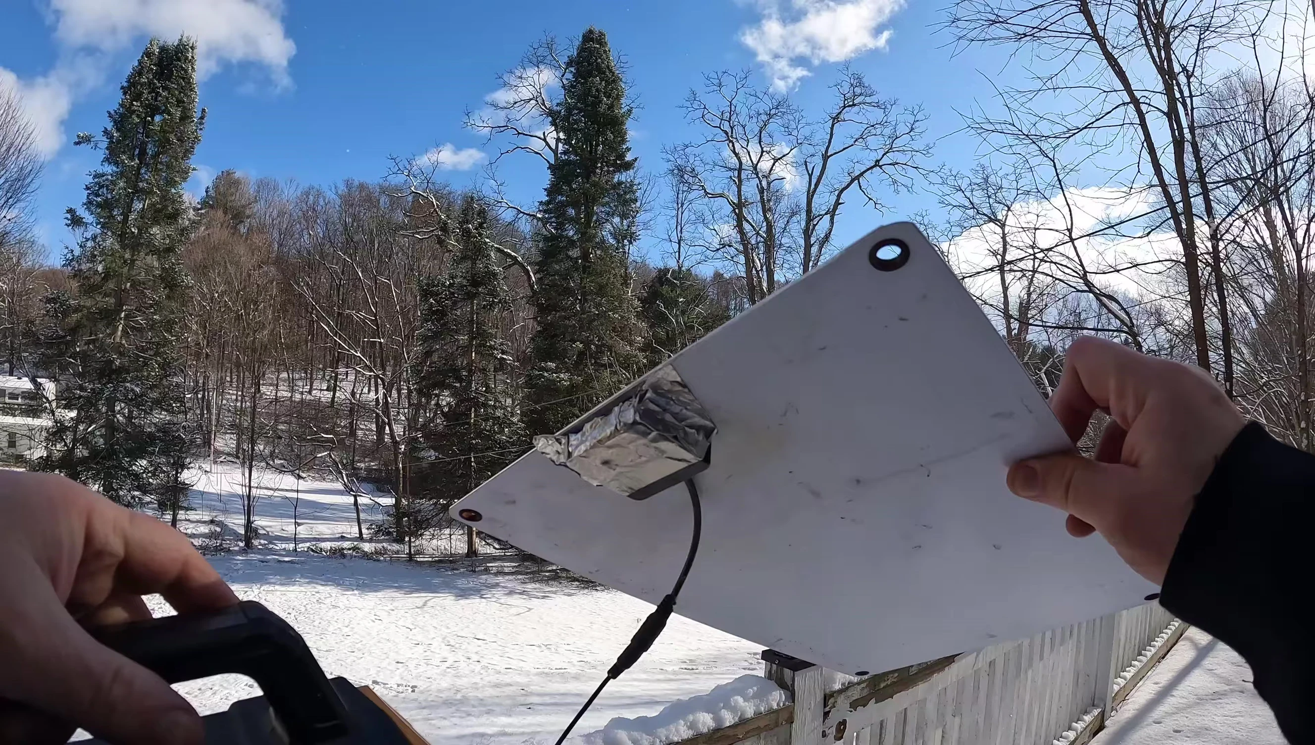 Charging with a small solar panel