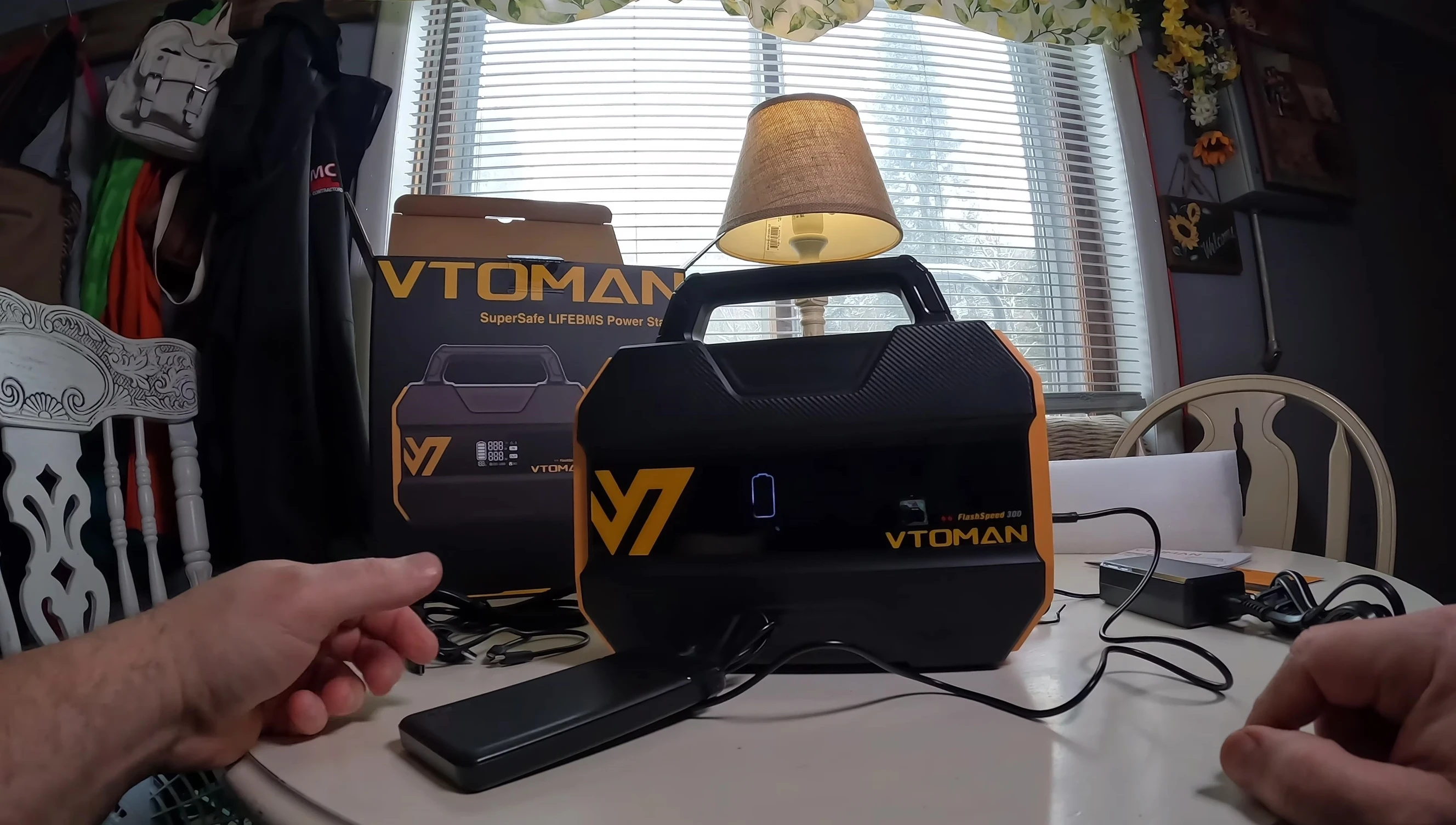 Demonstrating pass-through charging with a power adapter