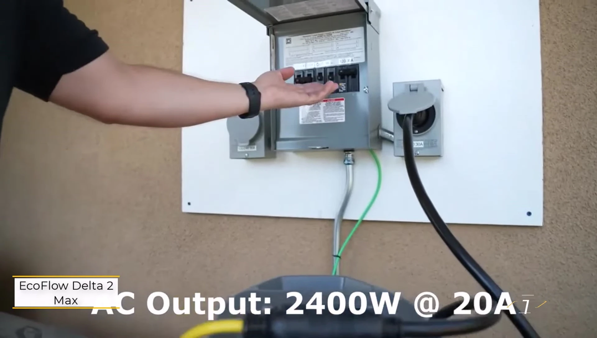 EcoFlow Delta 2 Max: Close-up shot showcasing its design and features.