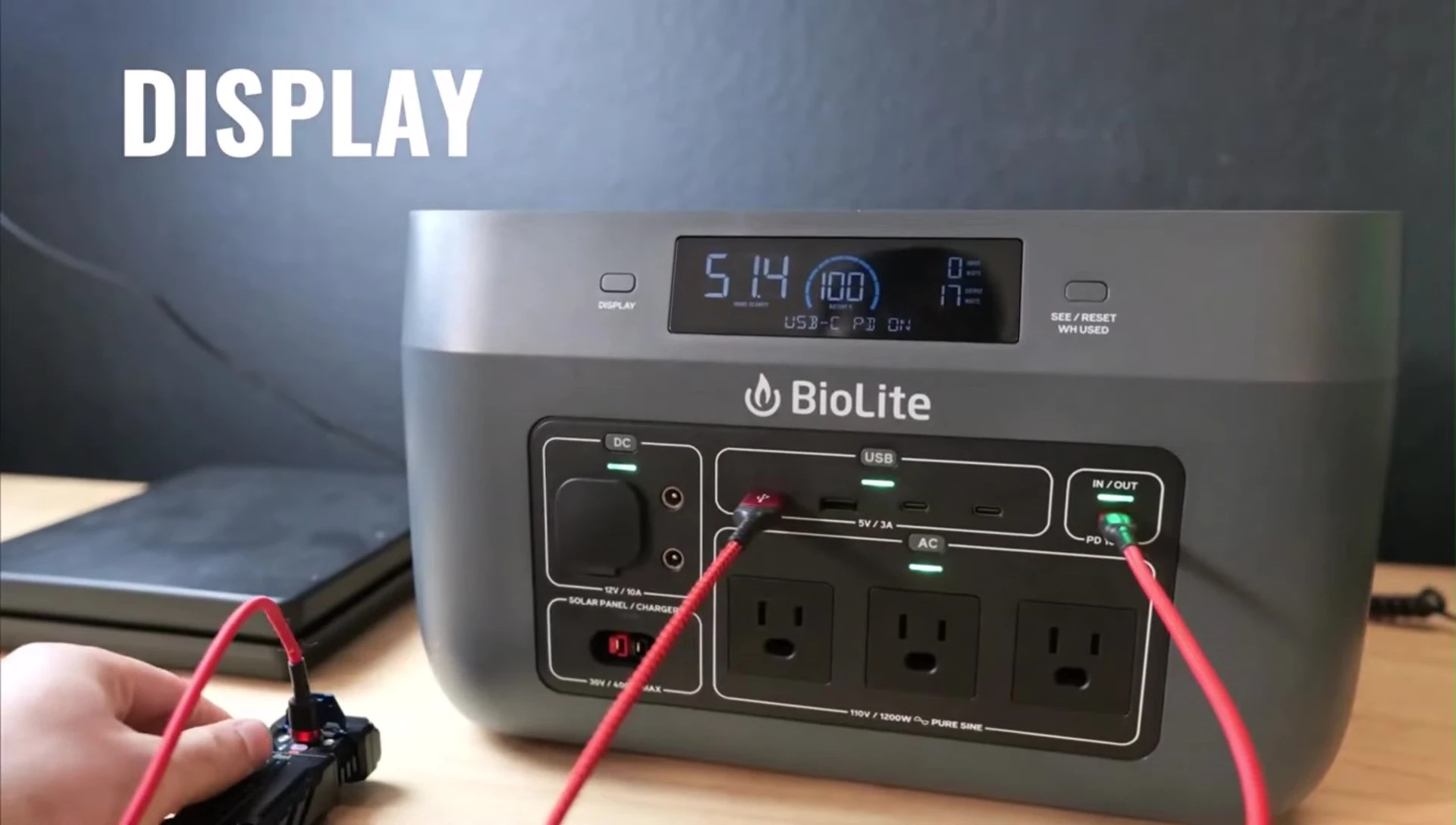 BioLite BaseCharge 1500: Highlighting its higher output capacity.