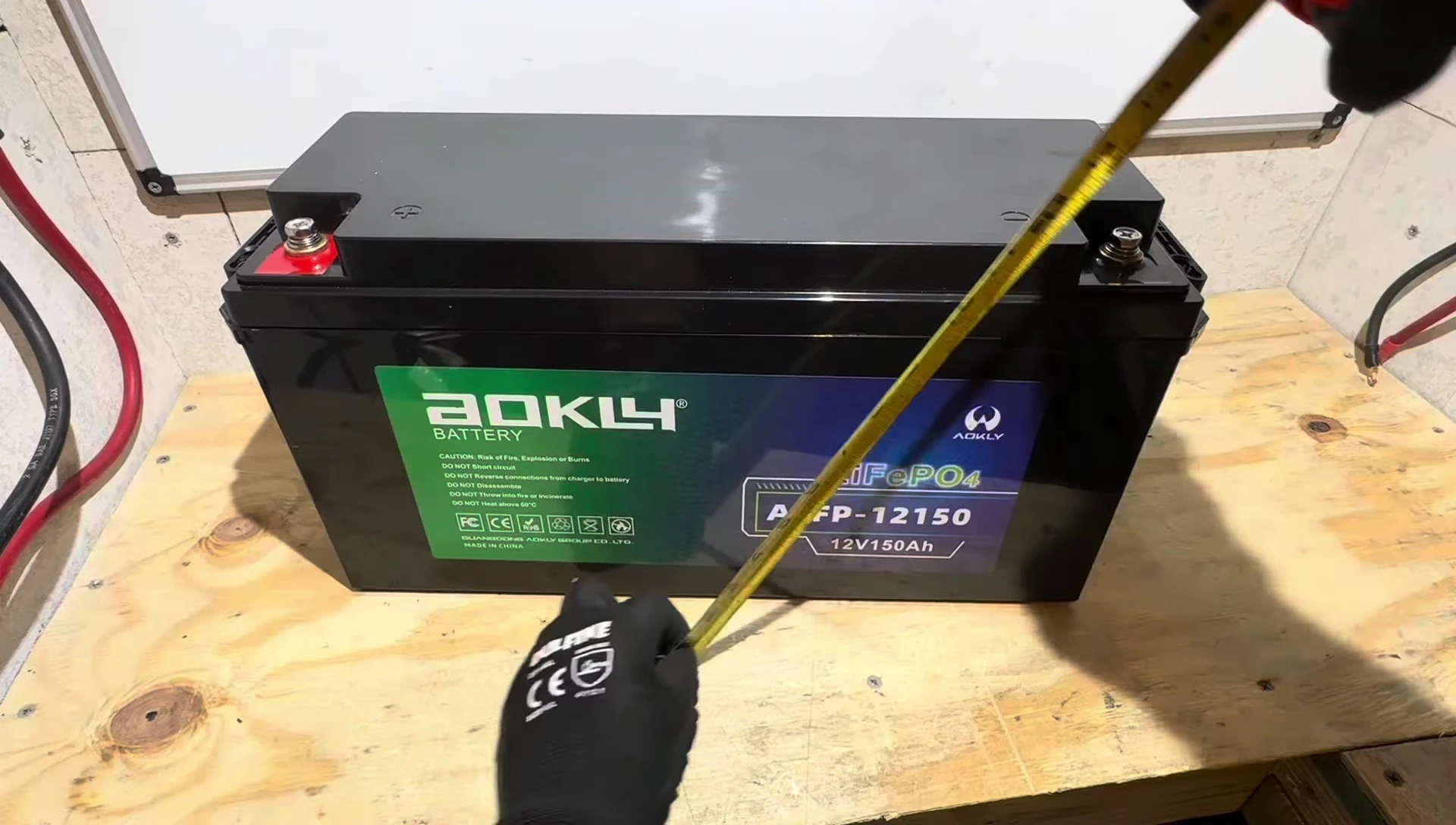 Dimensions of the battery