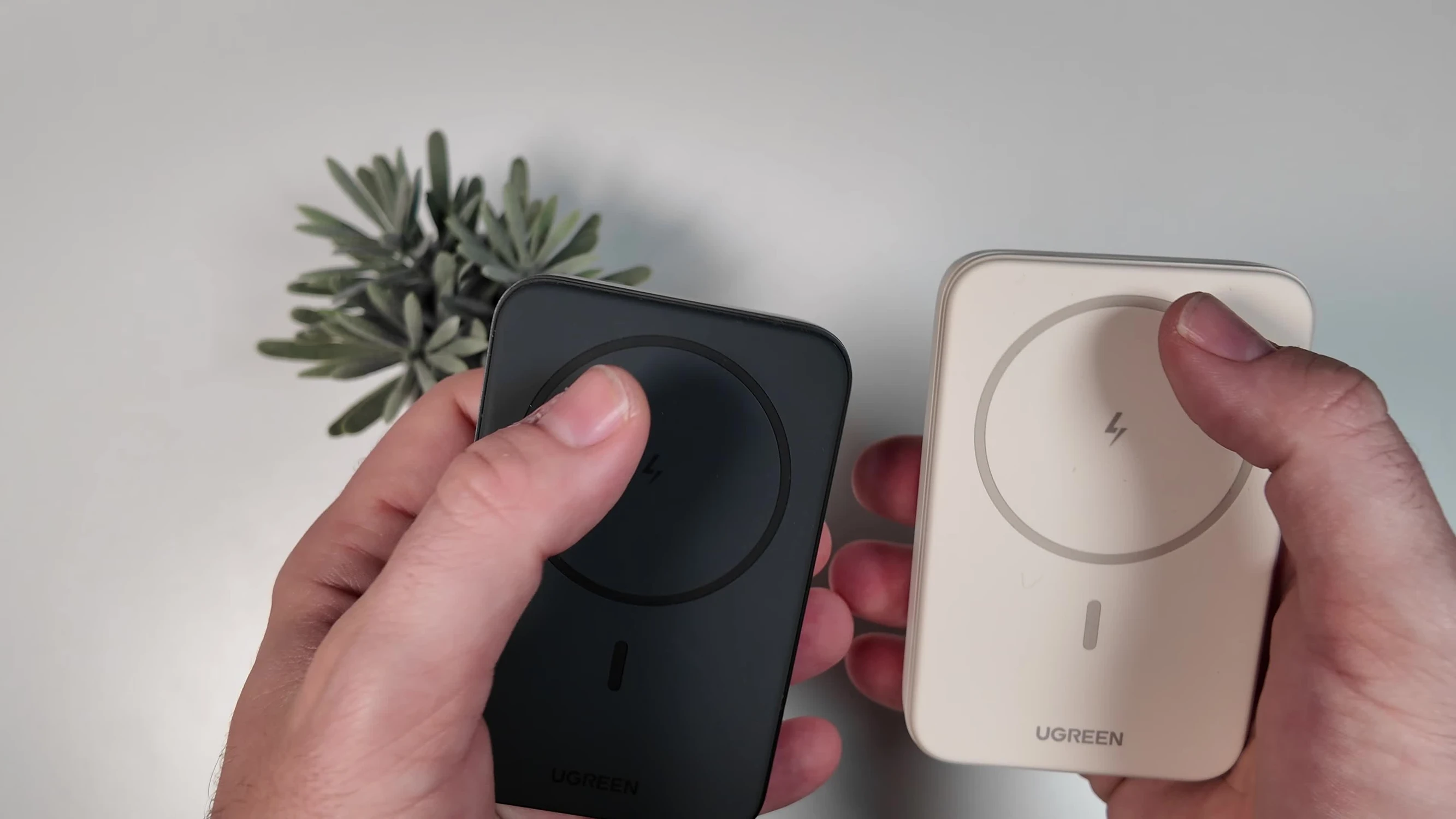 Detail shot of the MagSafe ring on the power bank