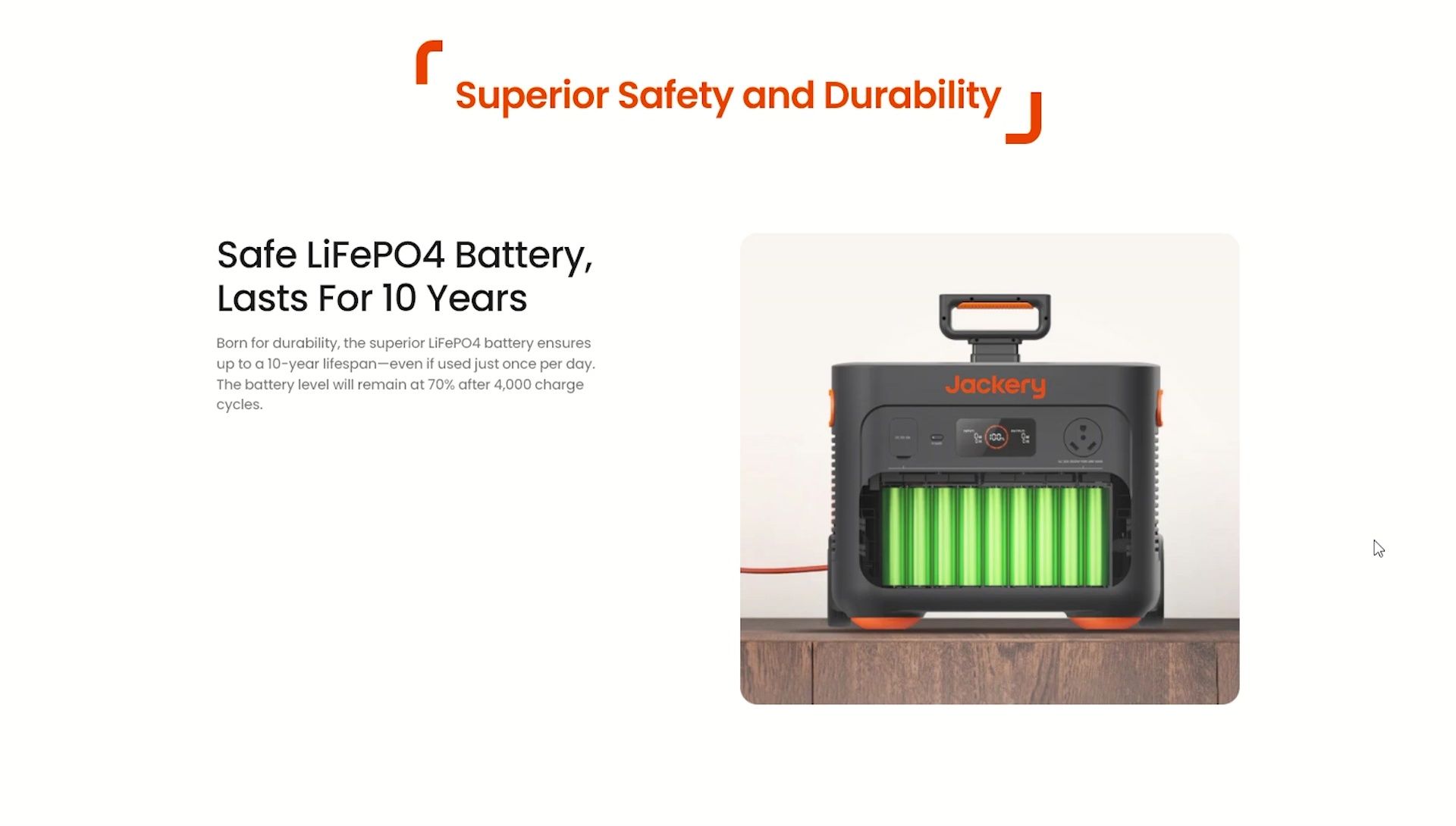Screenshot showcasing the long-lasting nature of the LFP battery.