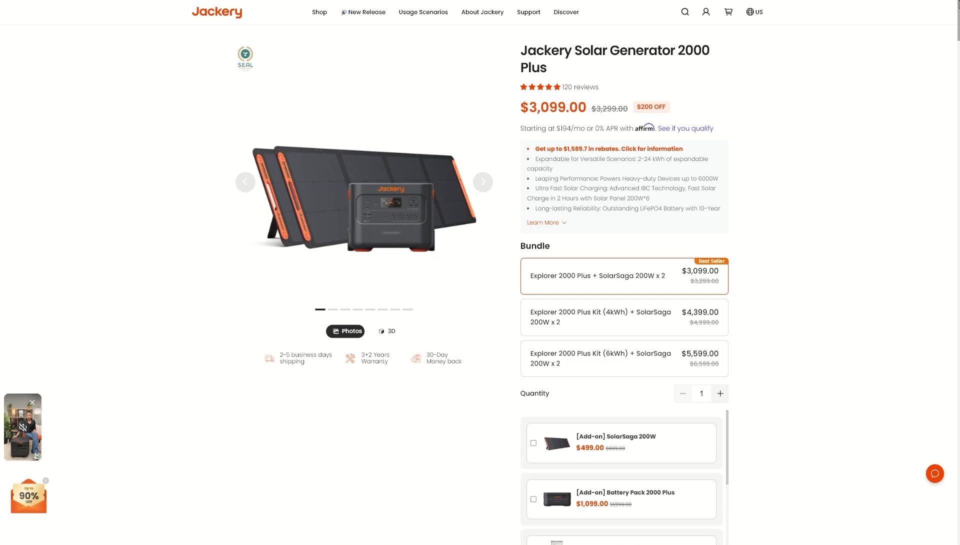 Final shot of the Jackery 2000 Plus.