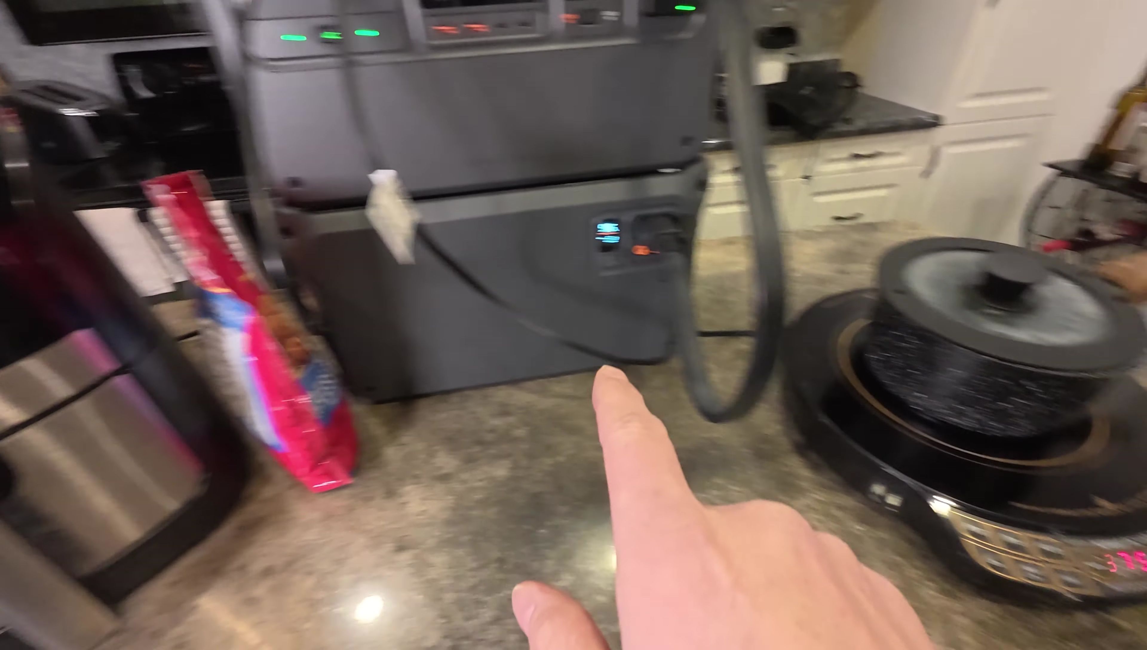 Air fryer and induction cooktop running simultaneously