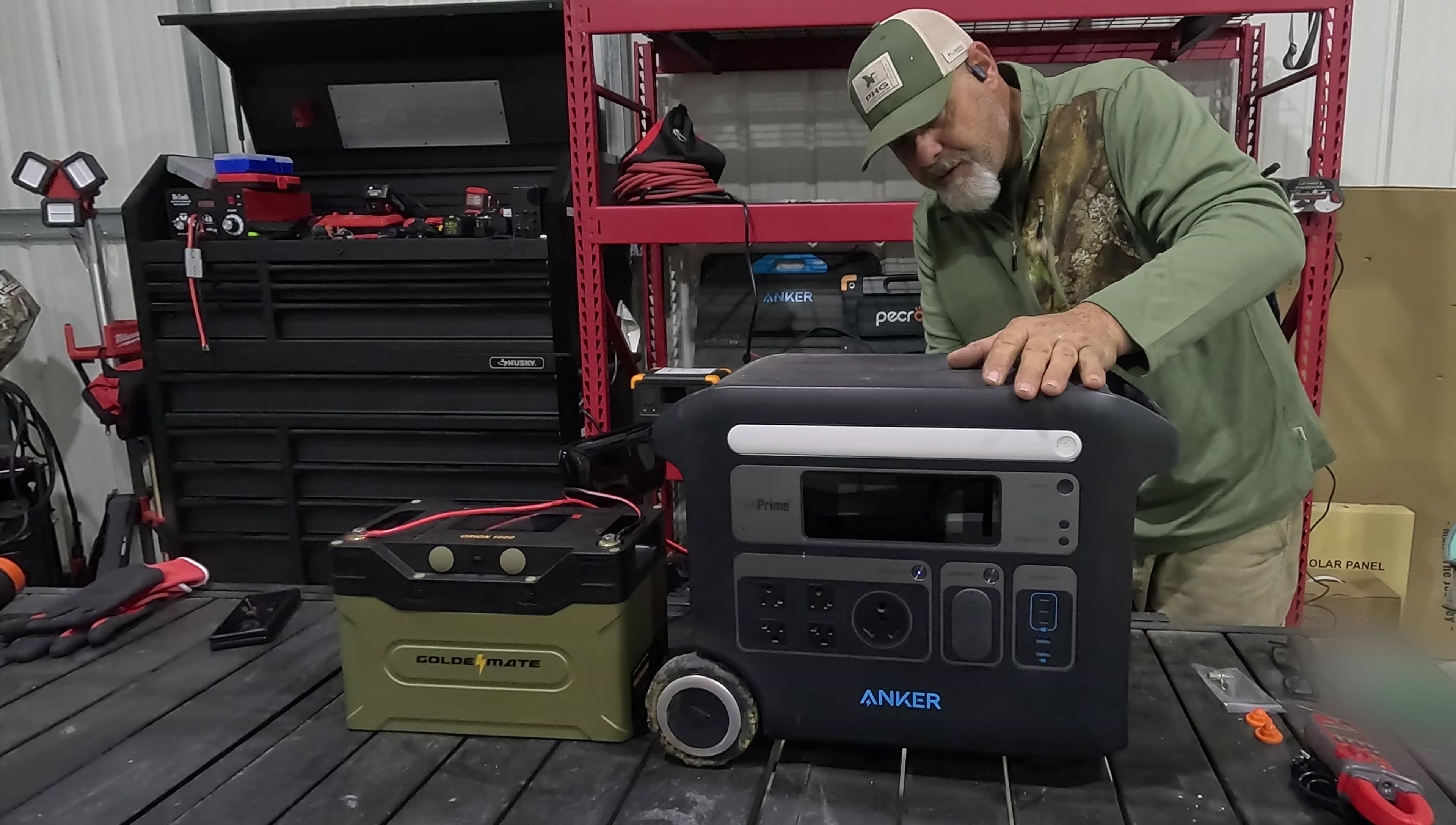 Power station and Orion 1000 showing charging wattage.