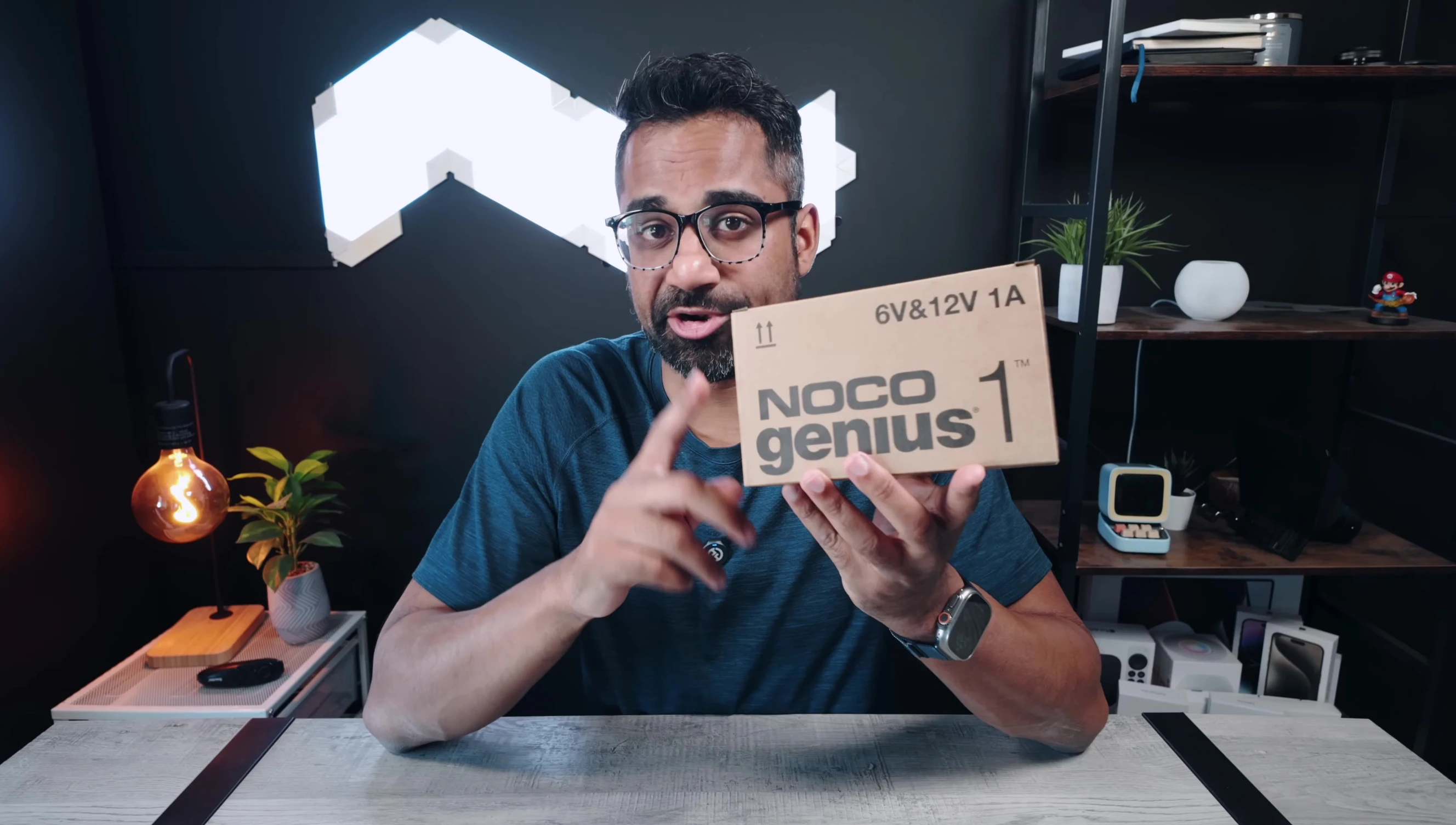 Screen showing different NOCO Genius charger models and specs