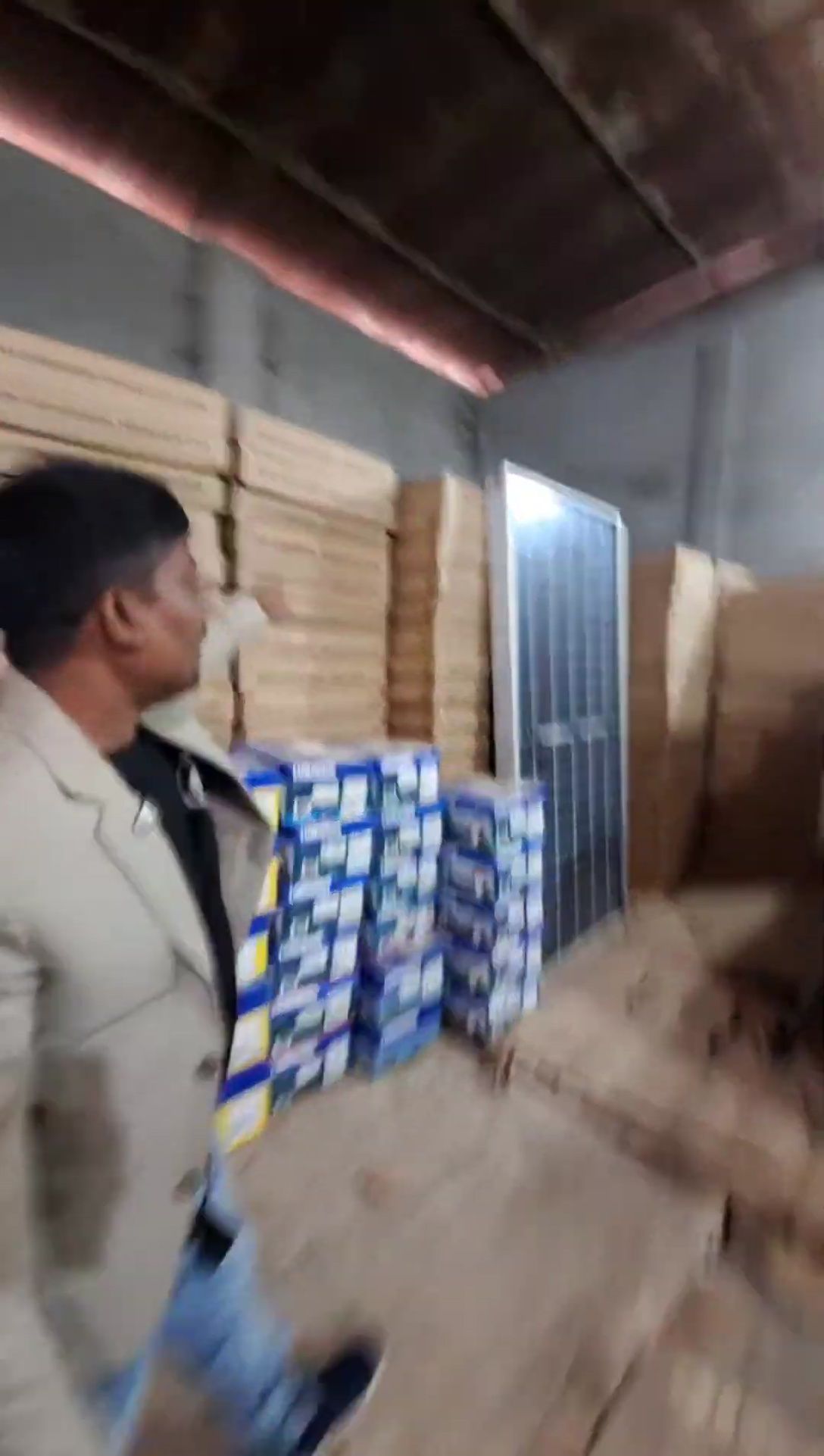 Variety of solar panels displayed