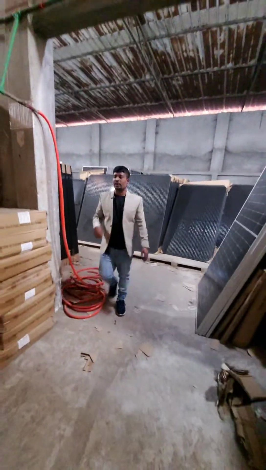 Close-up of a flexible solar panel