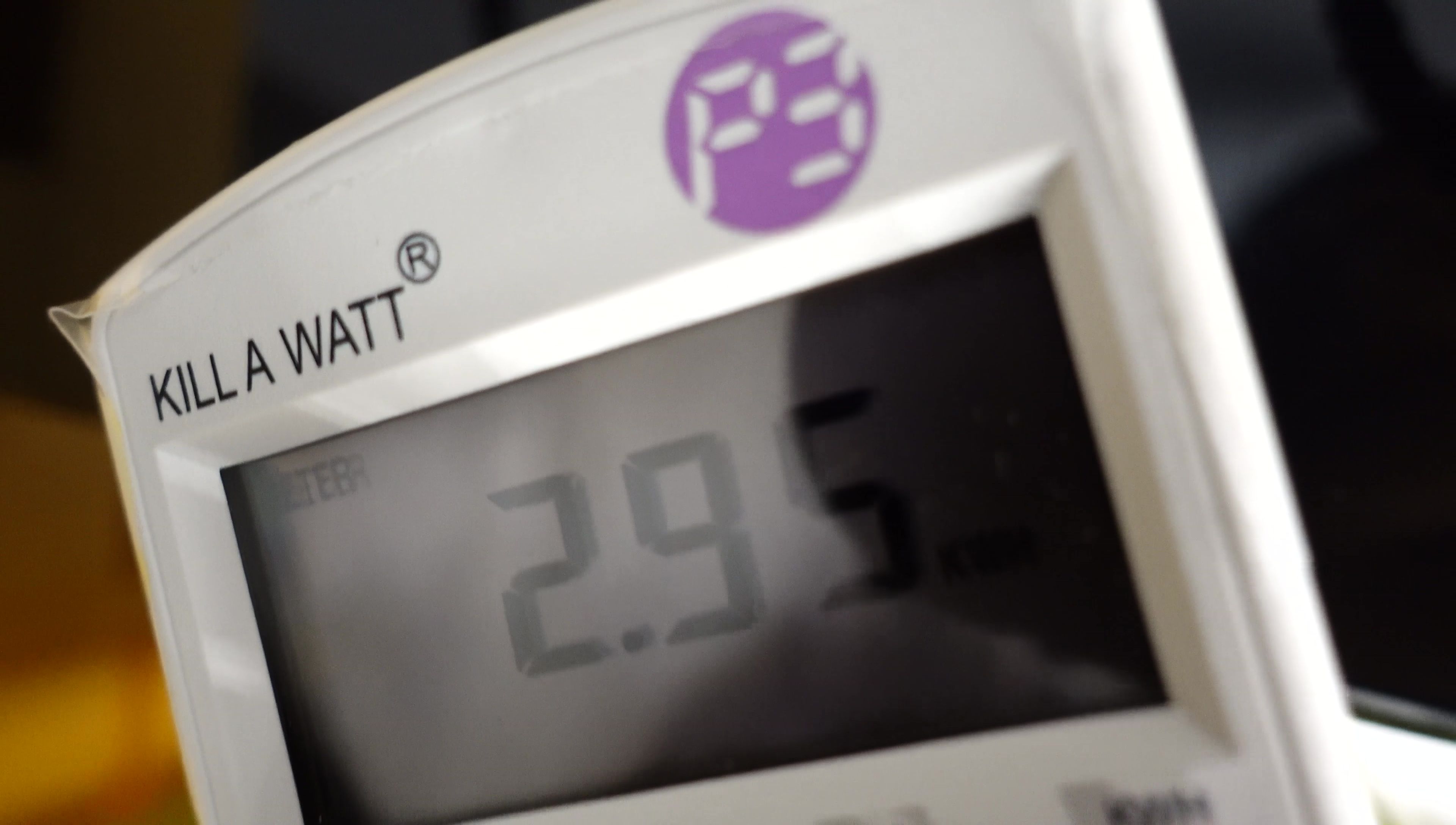 Power meter reading after 5 hours of discharge.