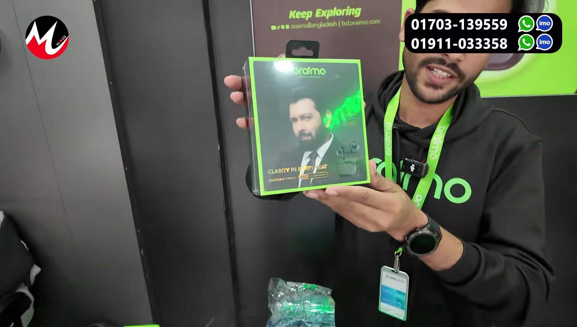 Oraimo Space Budget earbuds displayed