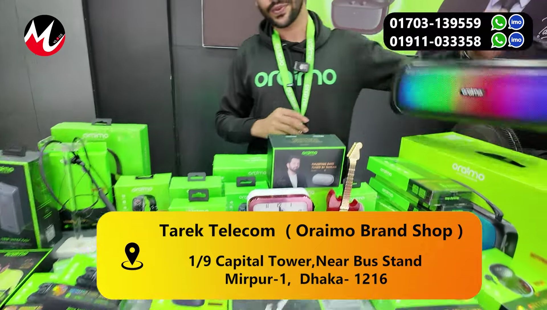Oraimo Bomb speaker shown