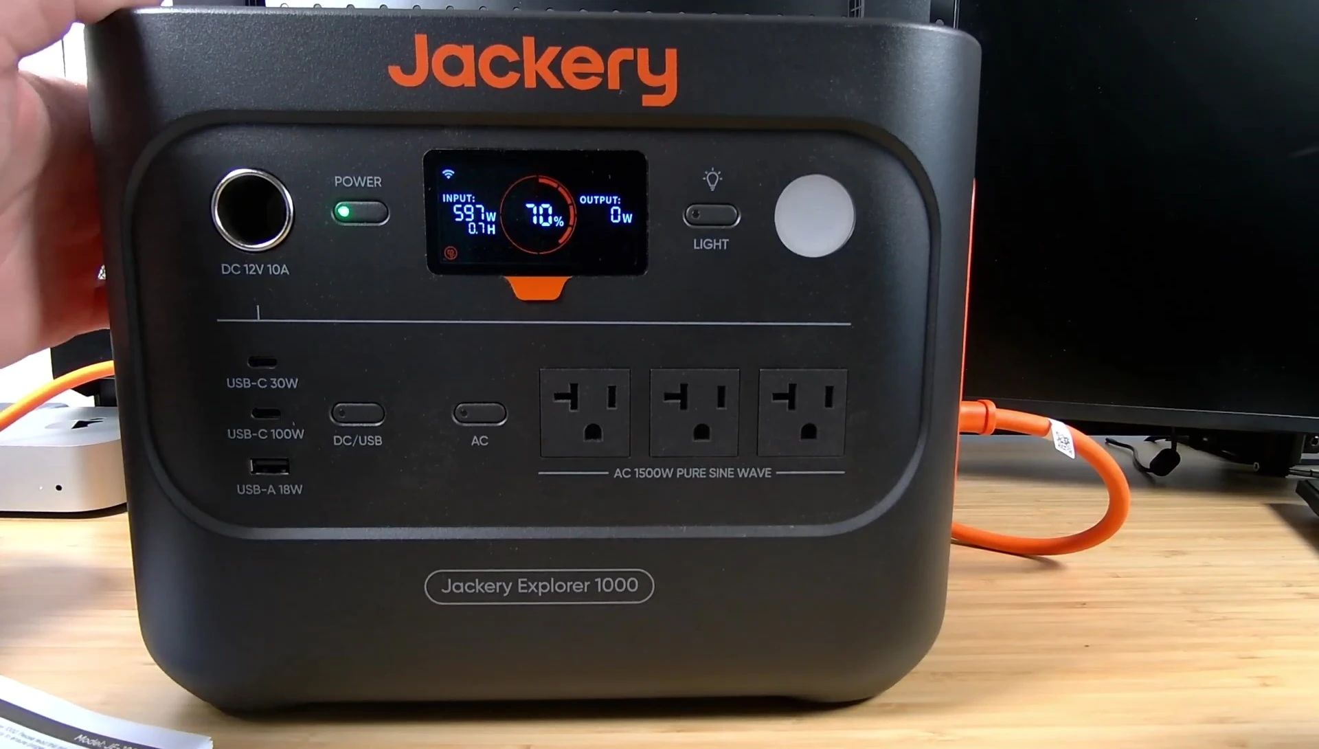Jackery Explorer 1000 being used