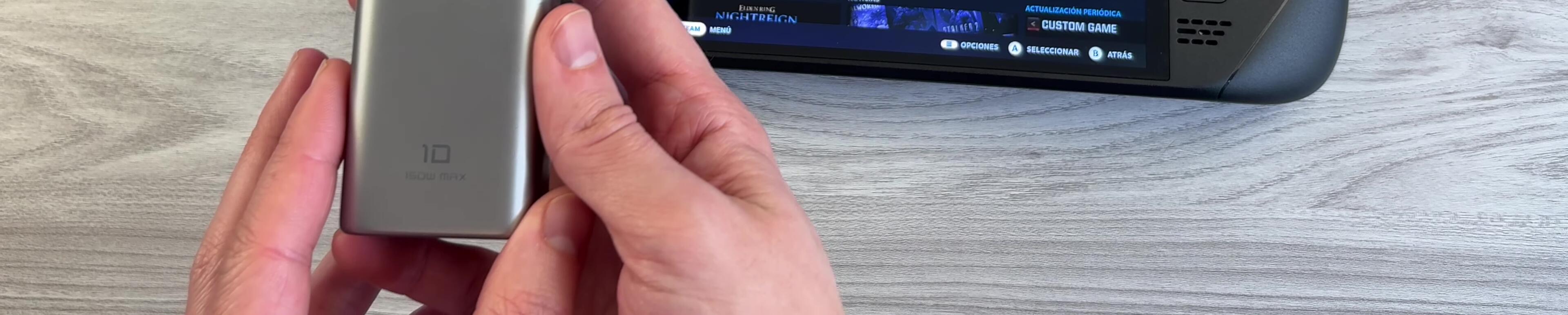 Screenshot showcasing the power bank's wattage specifications.
