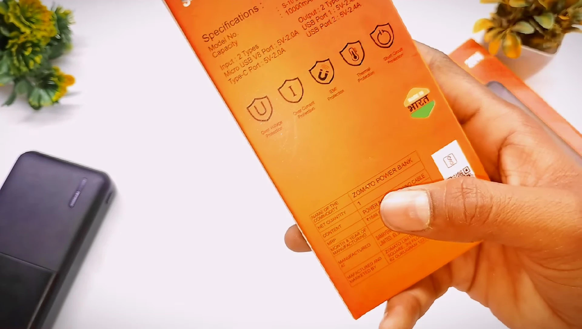 The price mentioned on the box