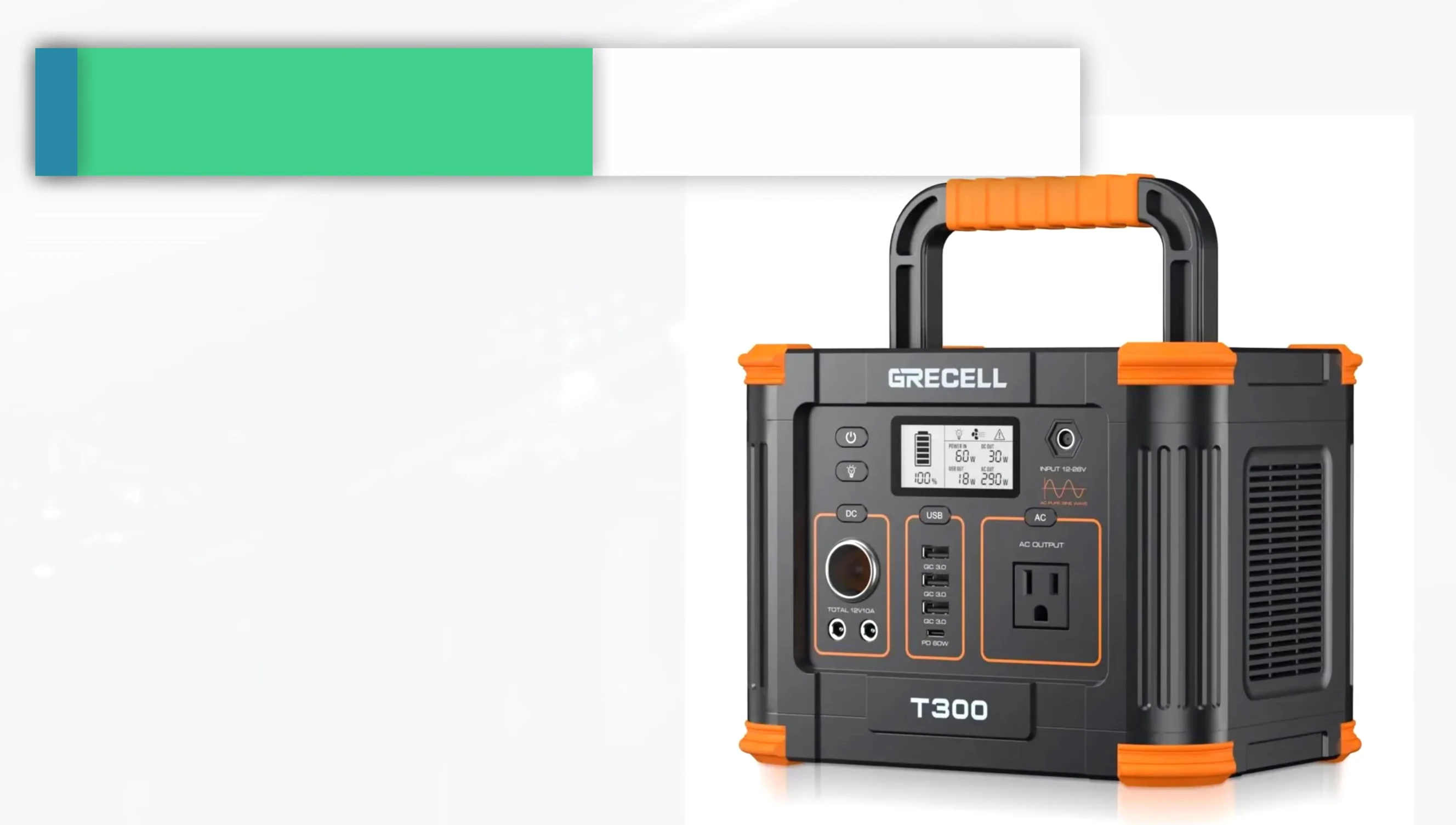 GRLE T300 showcasing its compact and portable design.