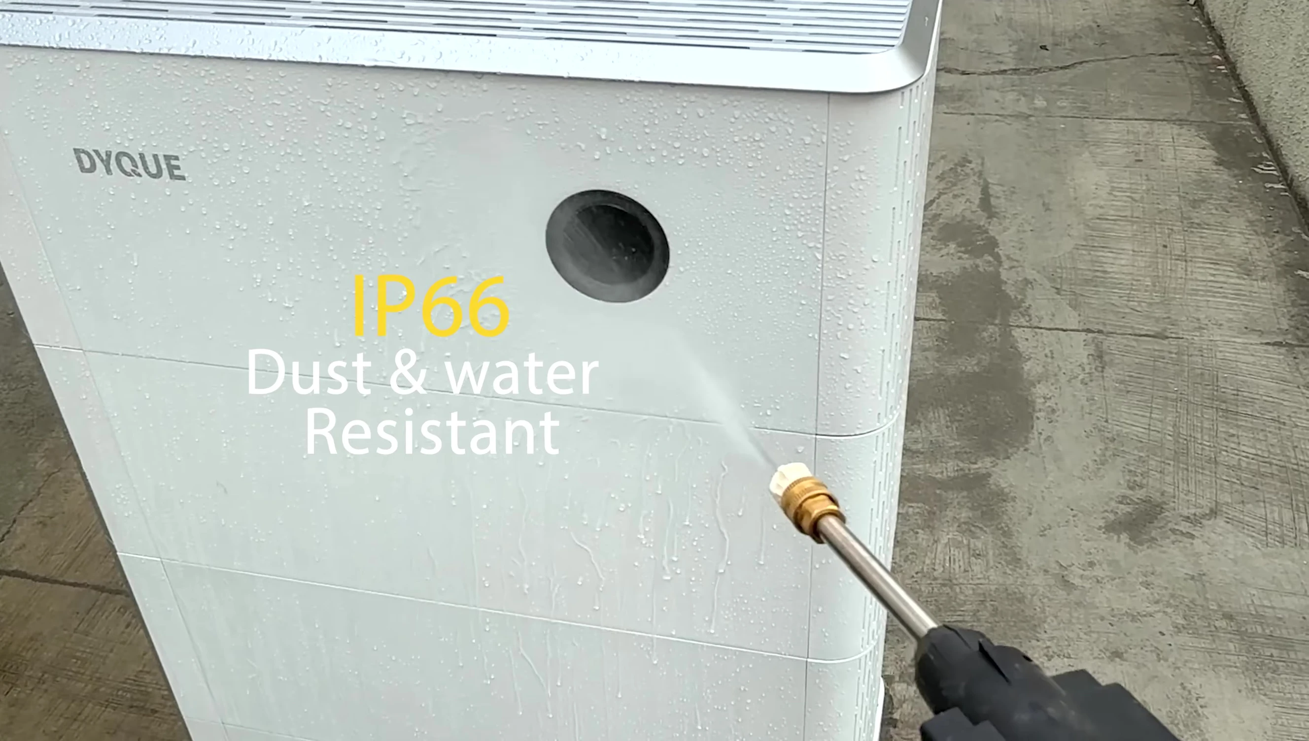 Dyque Cube shown in an outdoor setting.