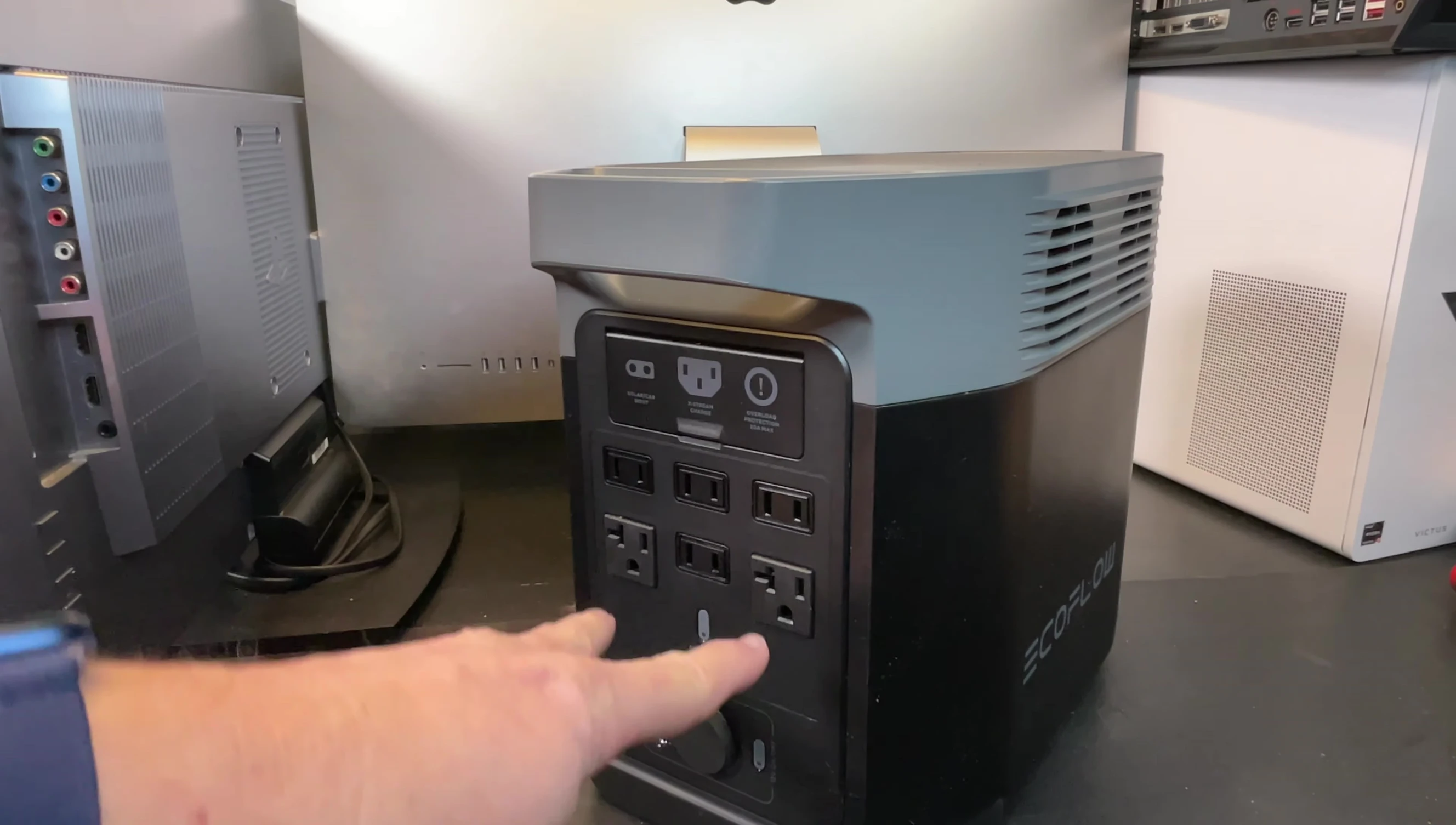 ECOFLOW Delta 2 showing AC outlets