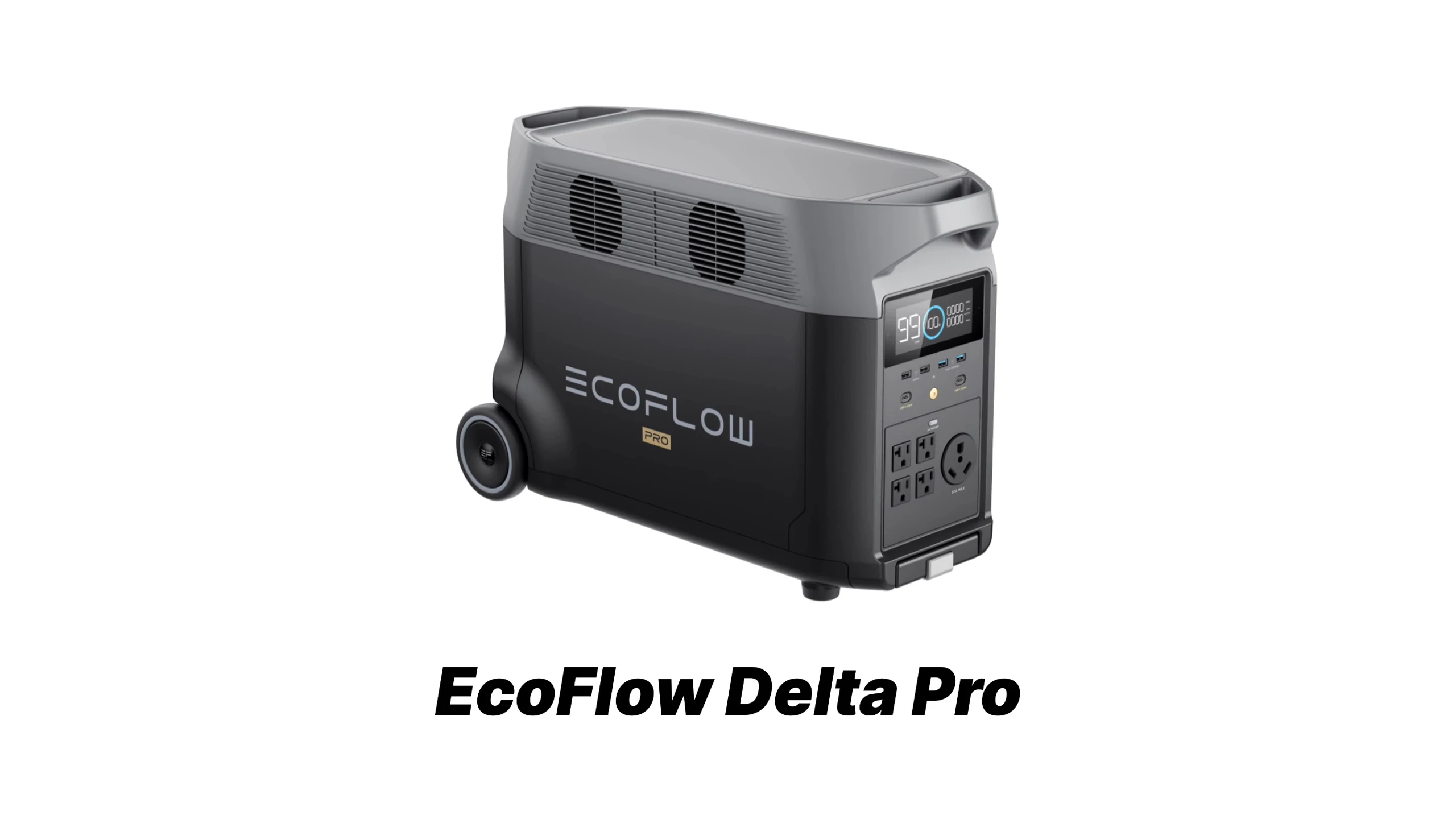 Close-up shot of a power station being charged via AC outlet, emphasizing charging speed.