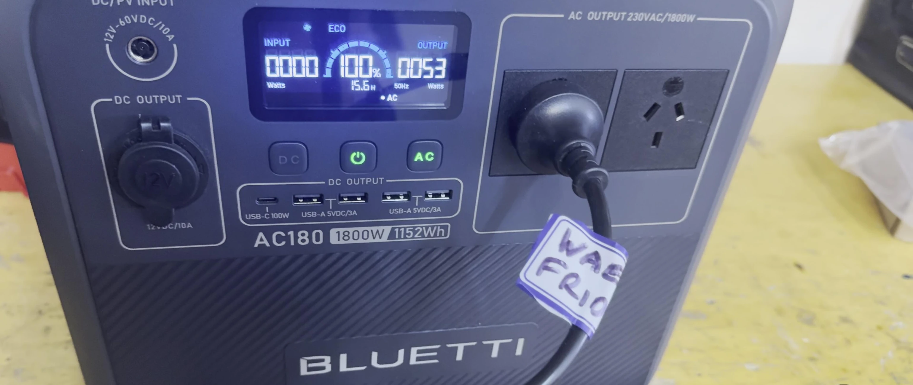 Testing with power tool charger.