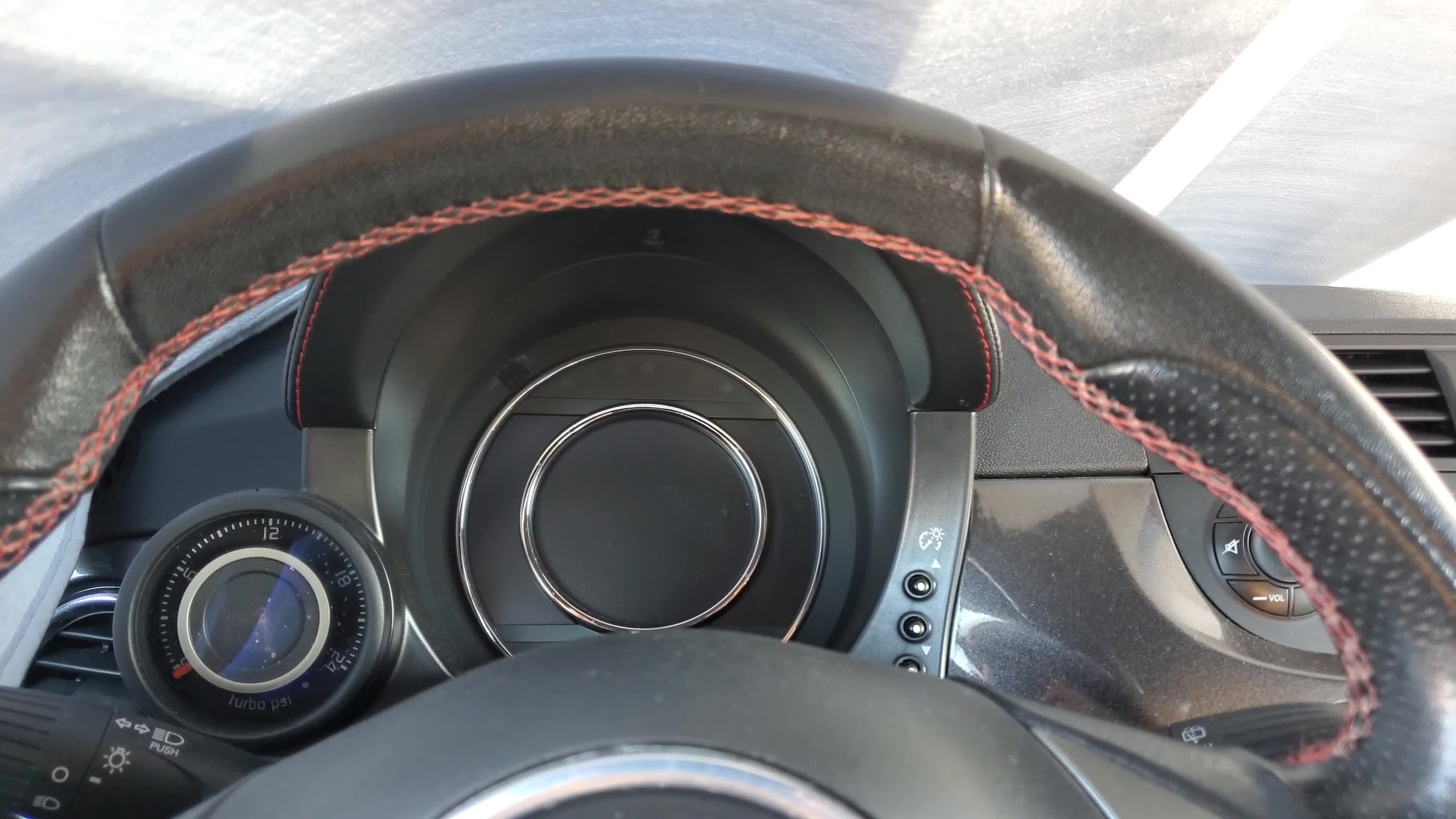 Dashboard showing multiple warning lights