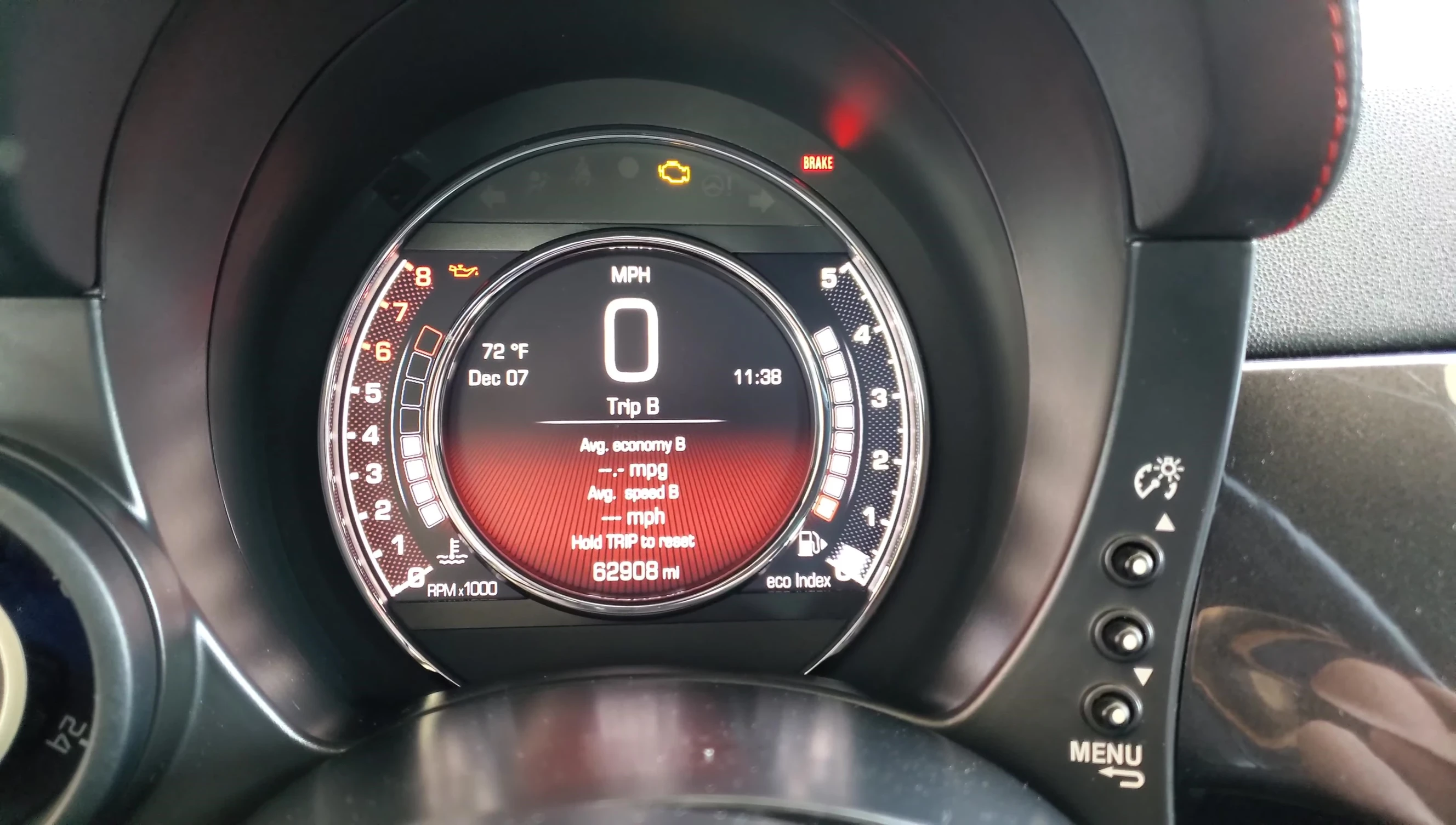 Check engine light status after repair