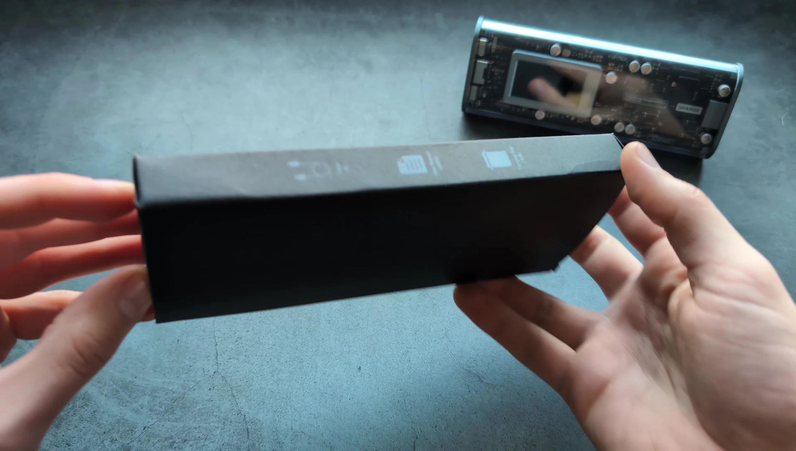 The accessories included with the power bank