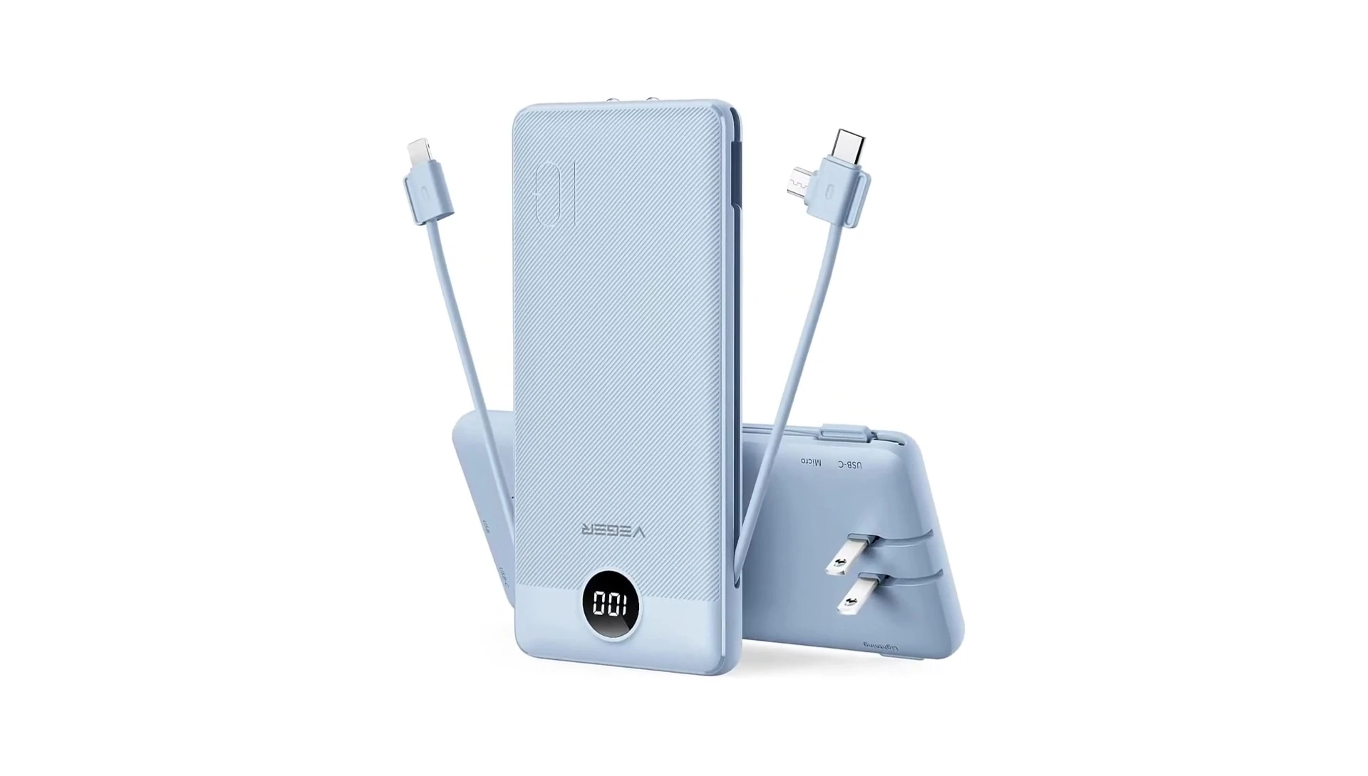 Verer Power Bank built-in cables