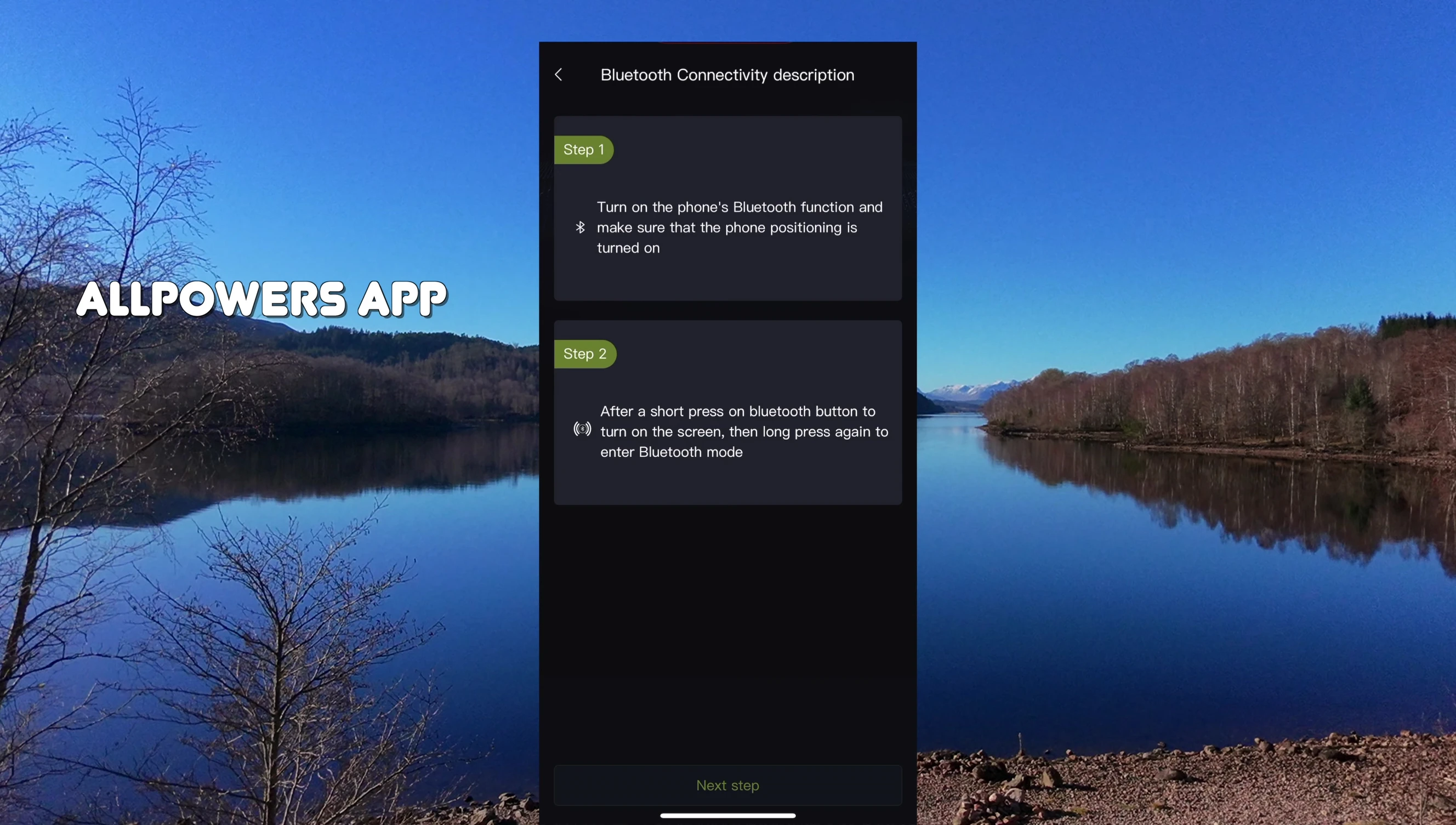 Connecting the R600 to the Allpowers app
