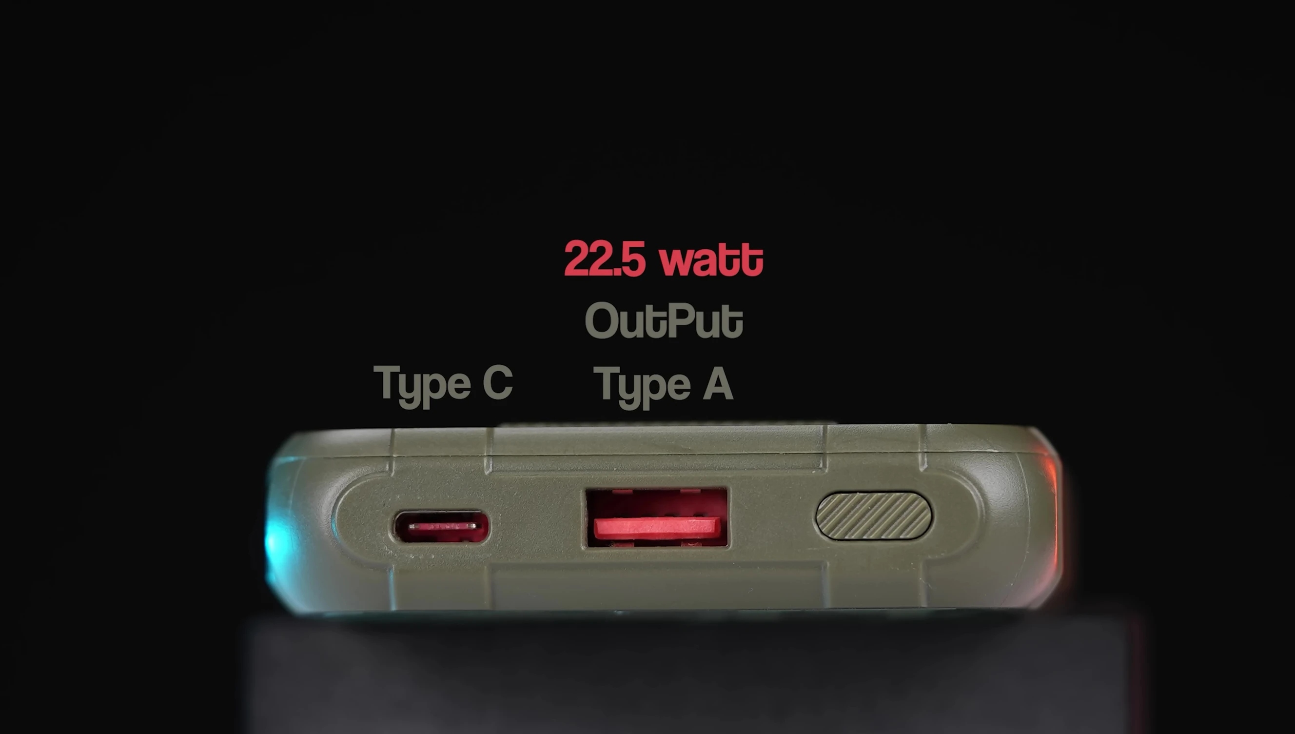 Amron Rugged Slim Compact Power Bank - Port details and charging specifications