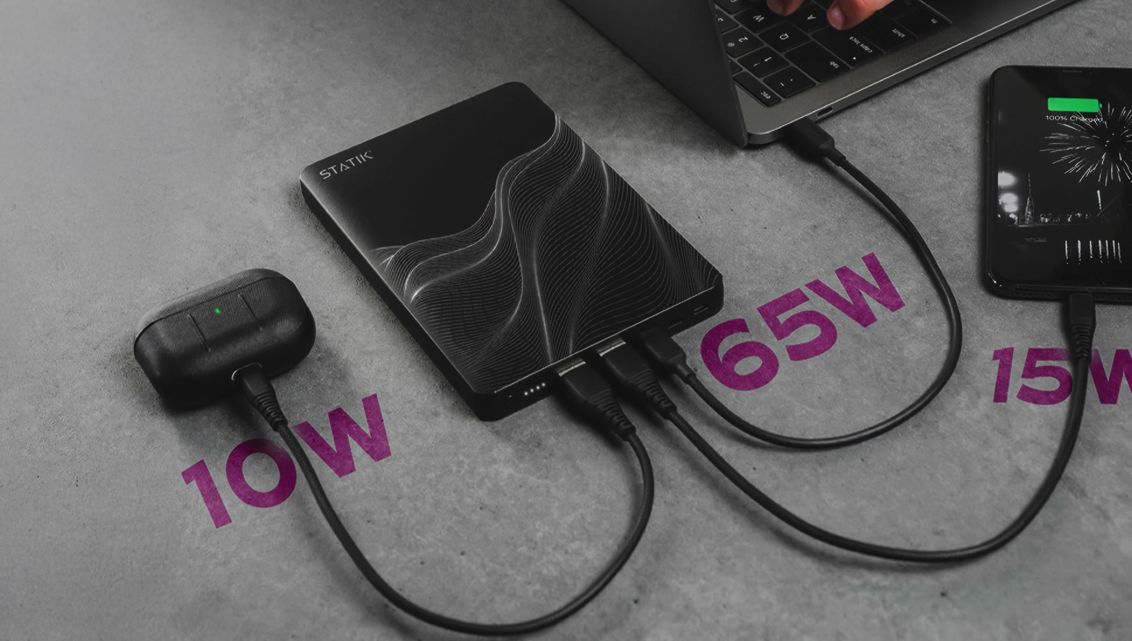 Anker Power Bank (65W) charging capabilities