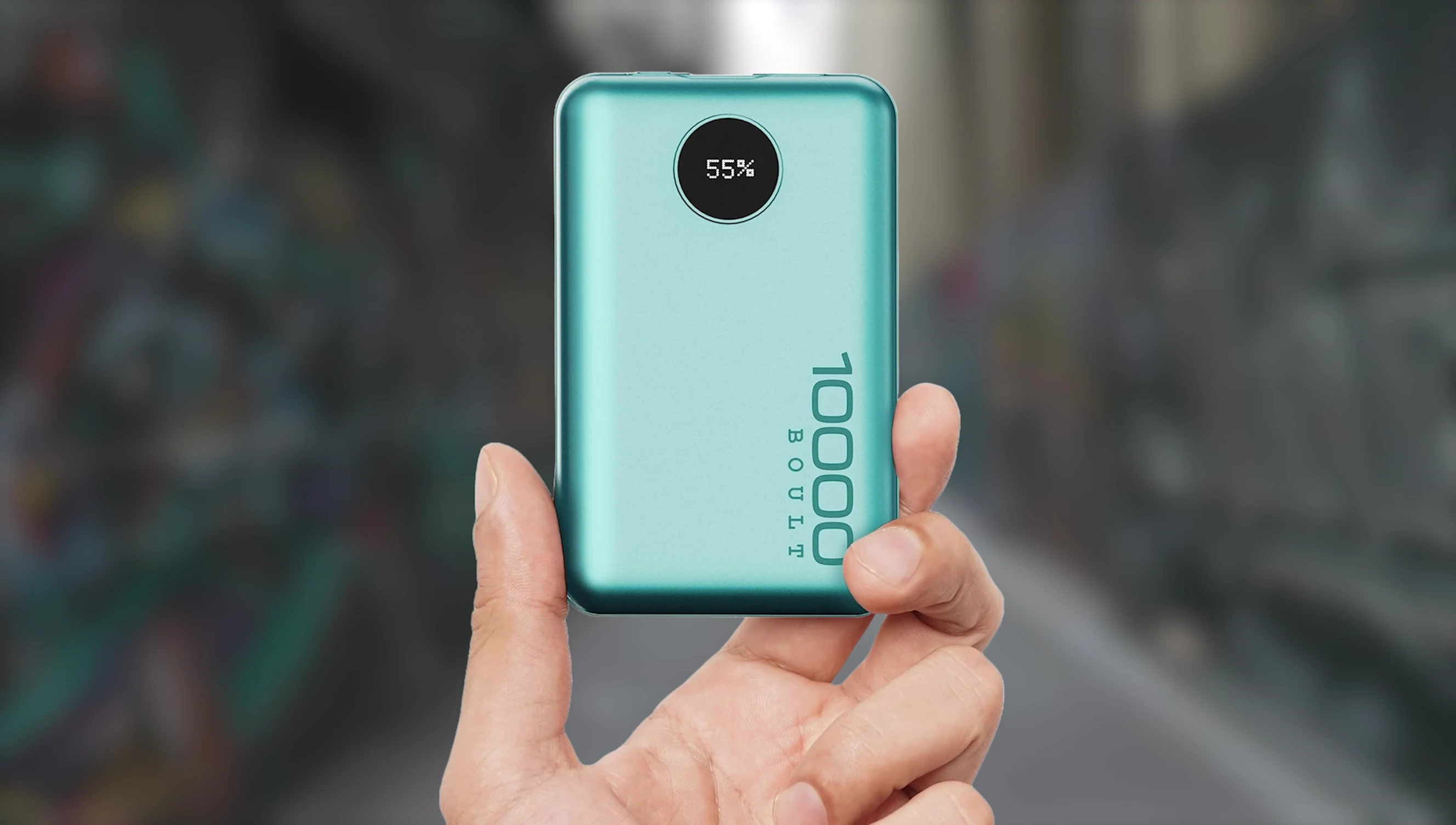 MIUI 10 power bank, showcasing its compact size