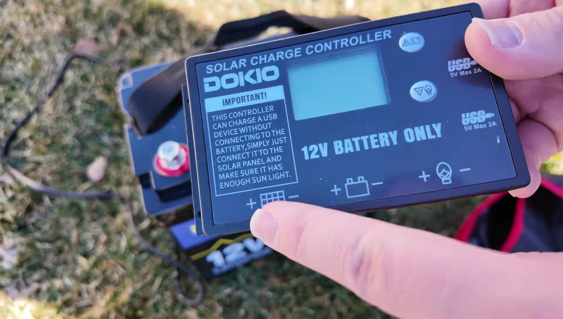 The solar charge controller.
