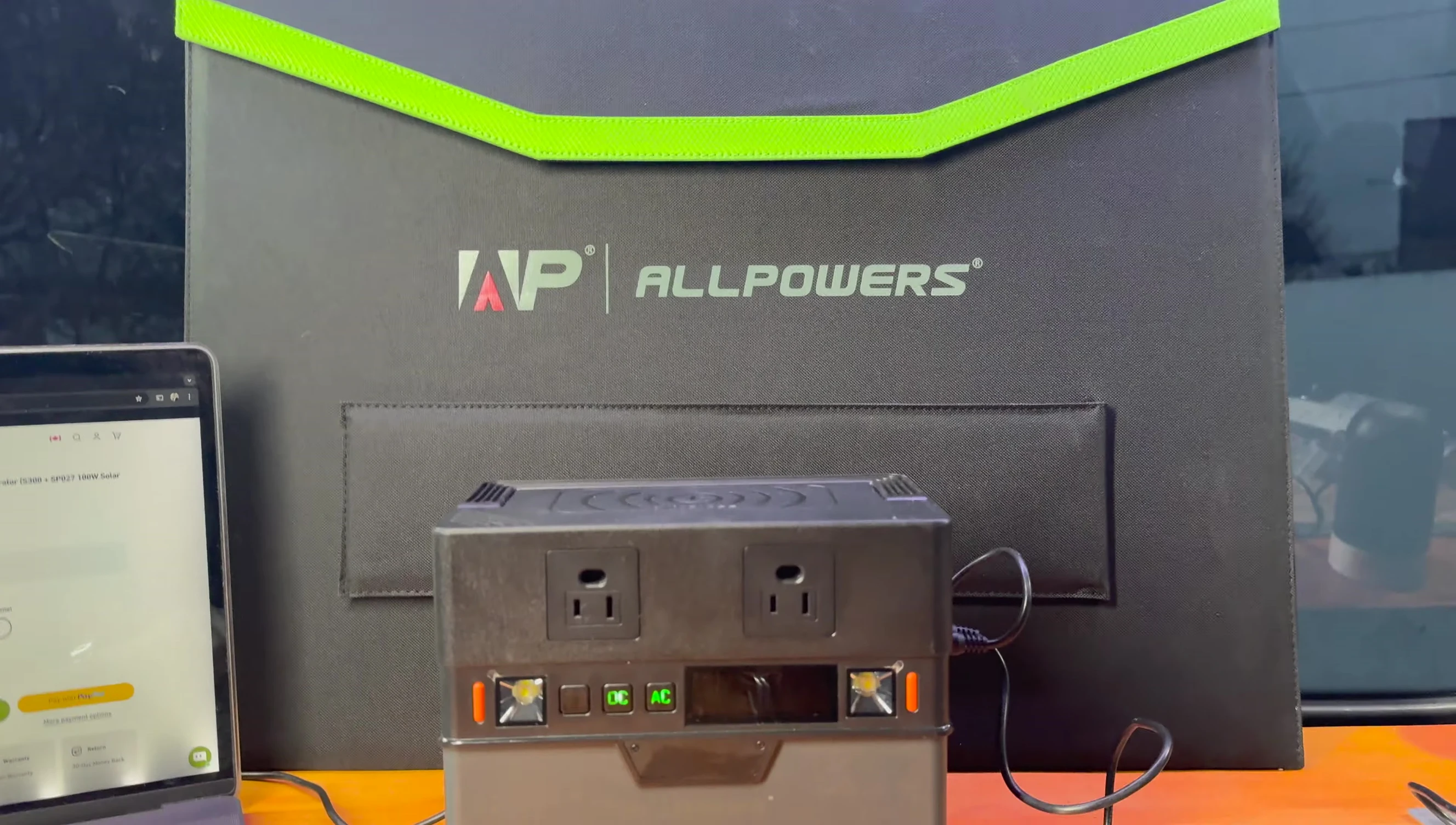 The ALLPOWERS S300 power station and SP027 solar panel