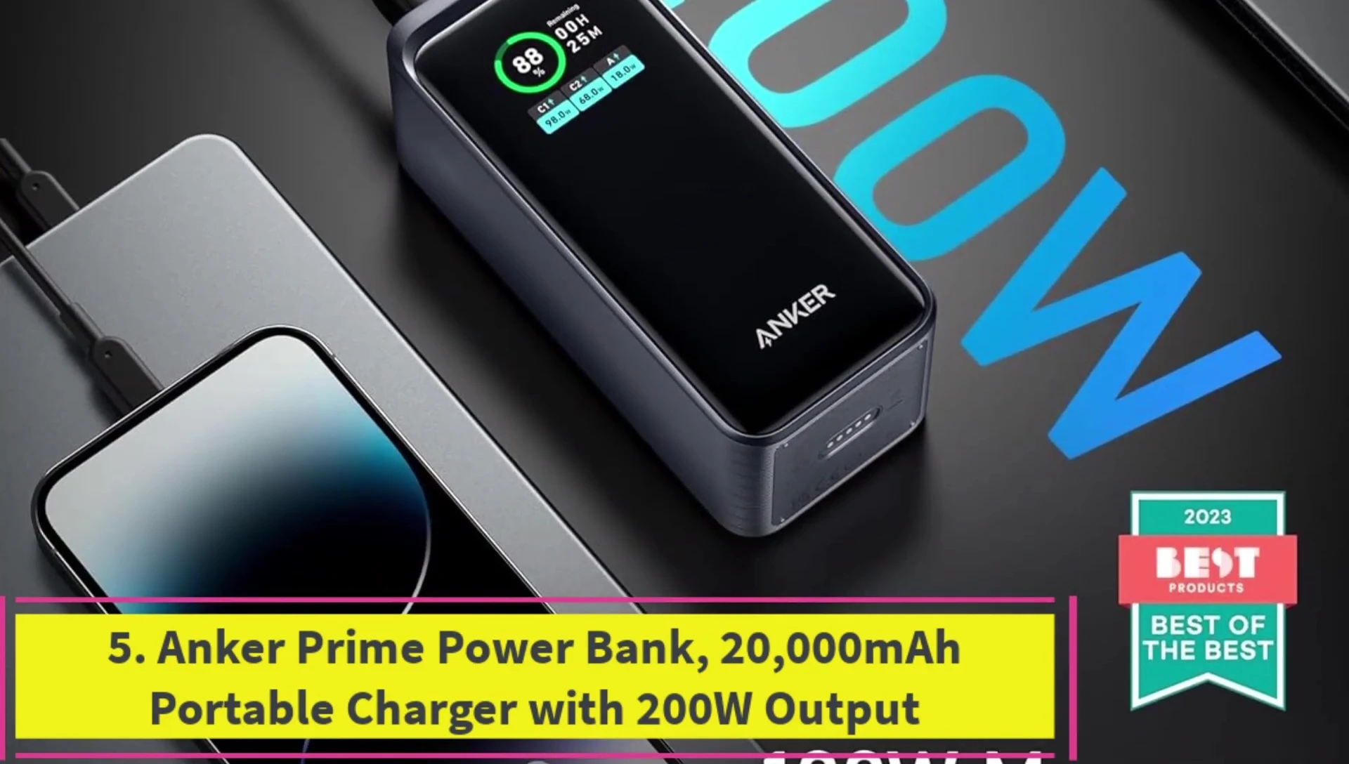 Anker Prime Power Bank and its charging base