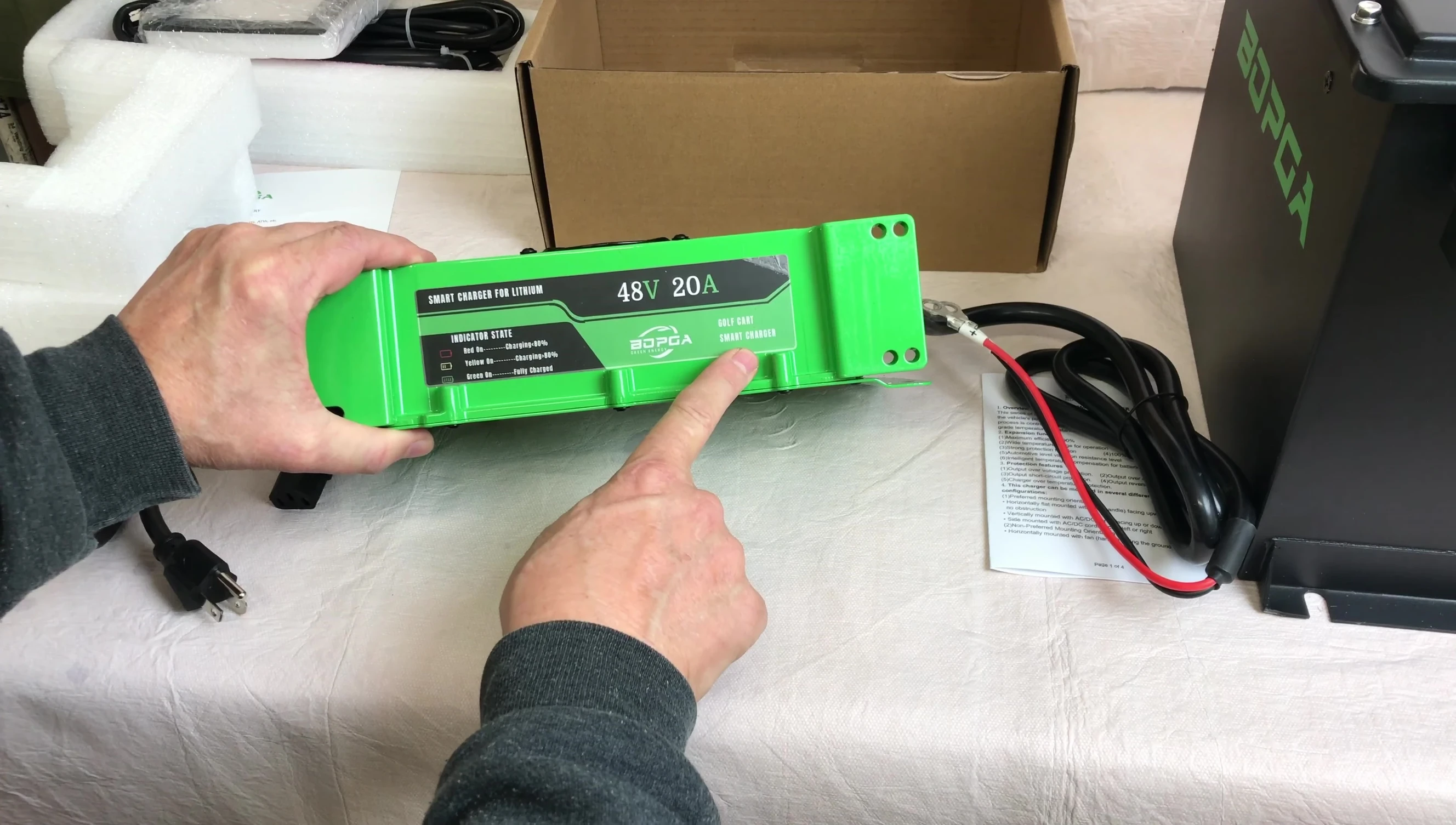 The included smart charger.