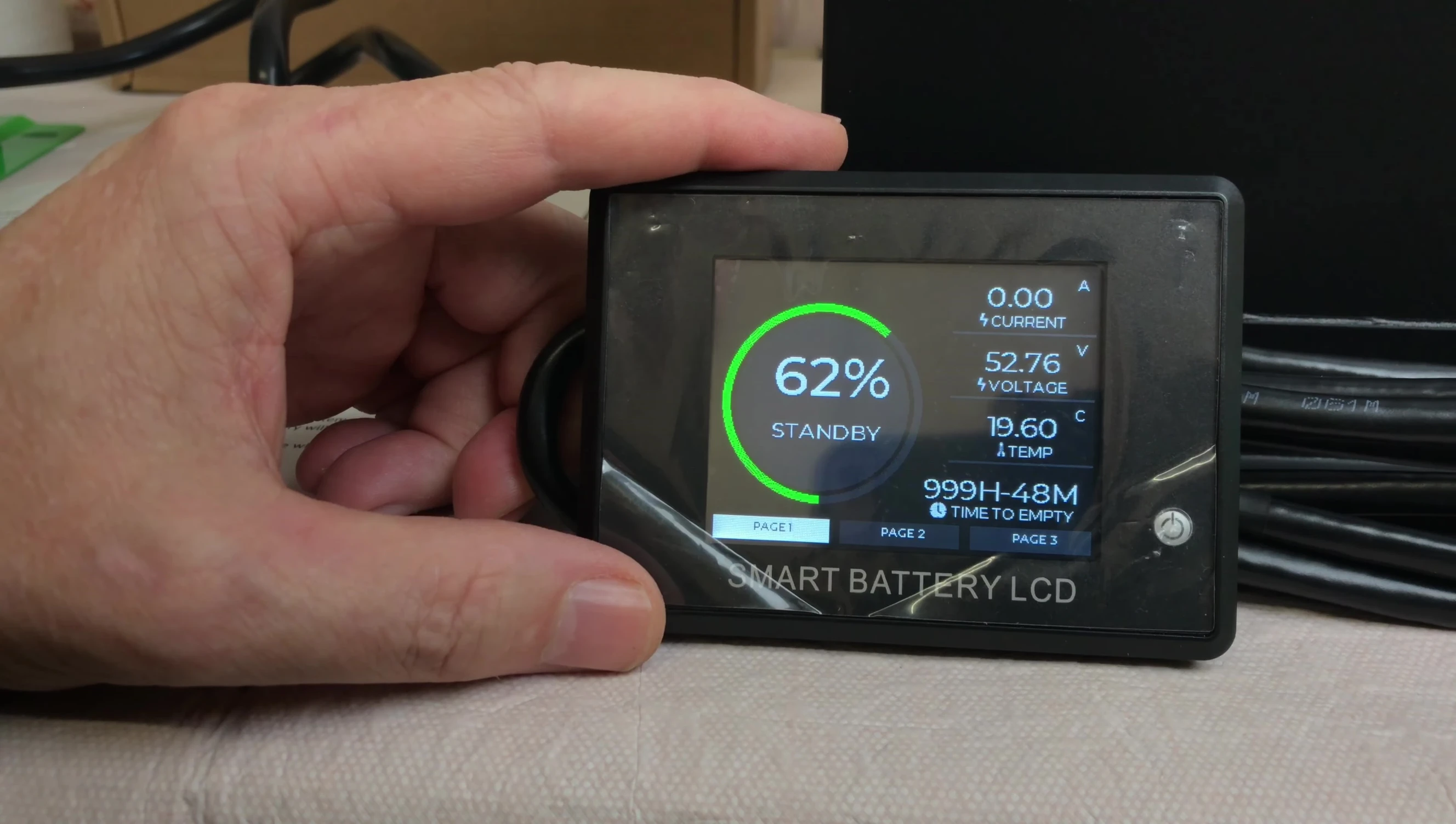 Connecting the charger to the battery.