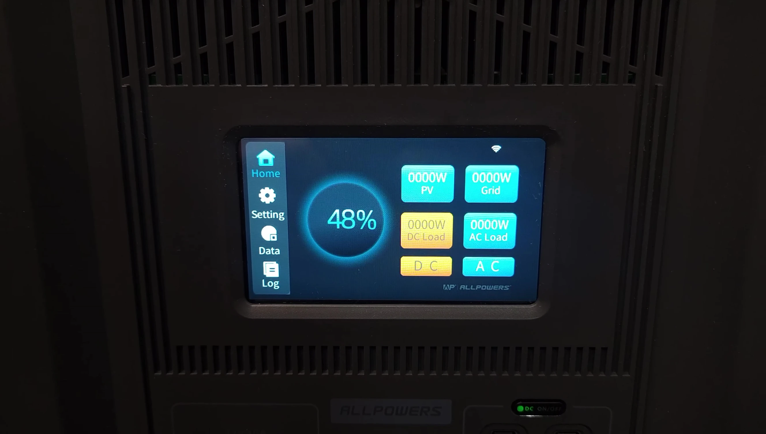 The full-color touchscreen display of the AllPowers R4000.