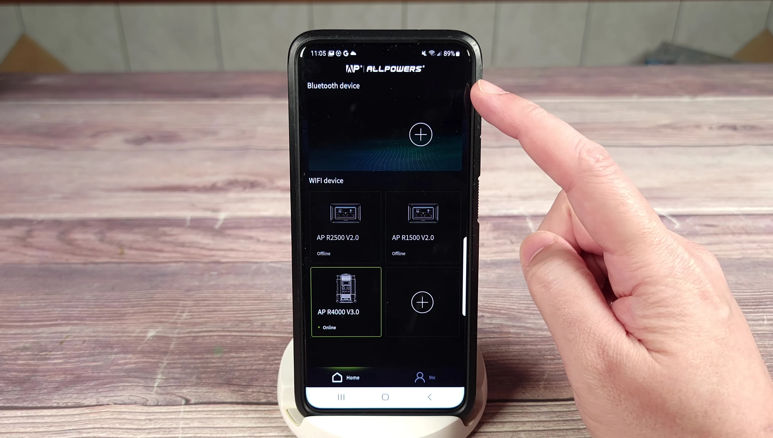 Screenshot of the AllPowers mobile app.